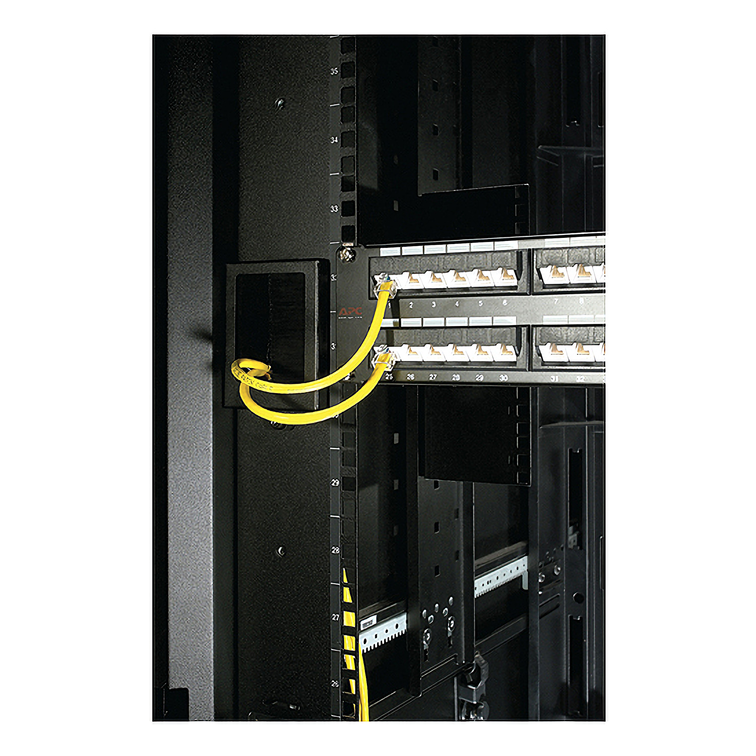 APC NetShelter Cable Management, Mounting Rail Brush Strips, Set of 6, for NetShelter SX 750 mm Wide, Black, 76 x 114 x 13 mm View 5