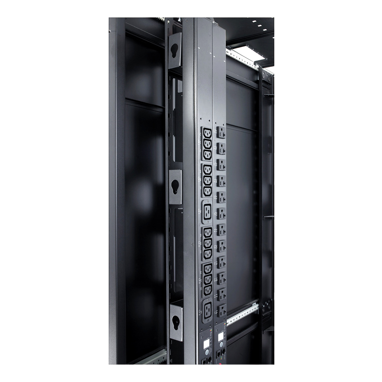 APC NetShelter Cable Management, Vertical Cable Manager, Containment Brackets, for NetShelter SX, SV, and VX Racks, 80 x 112 x 45 mm Back View