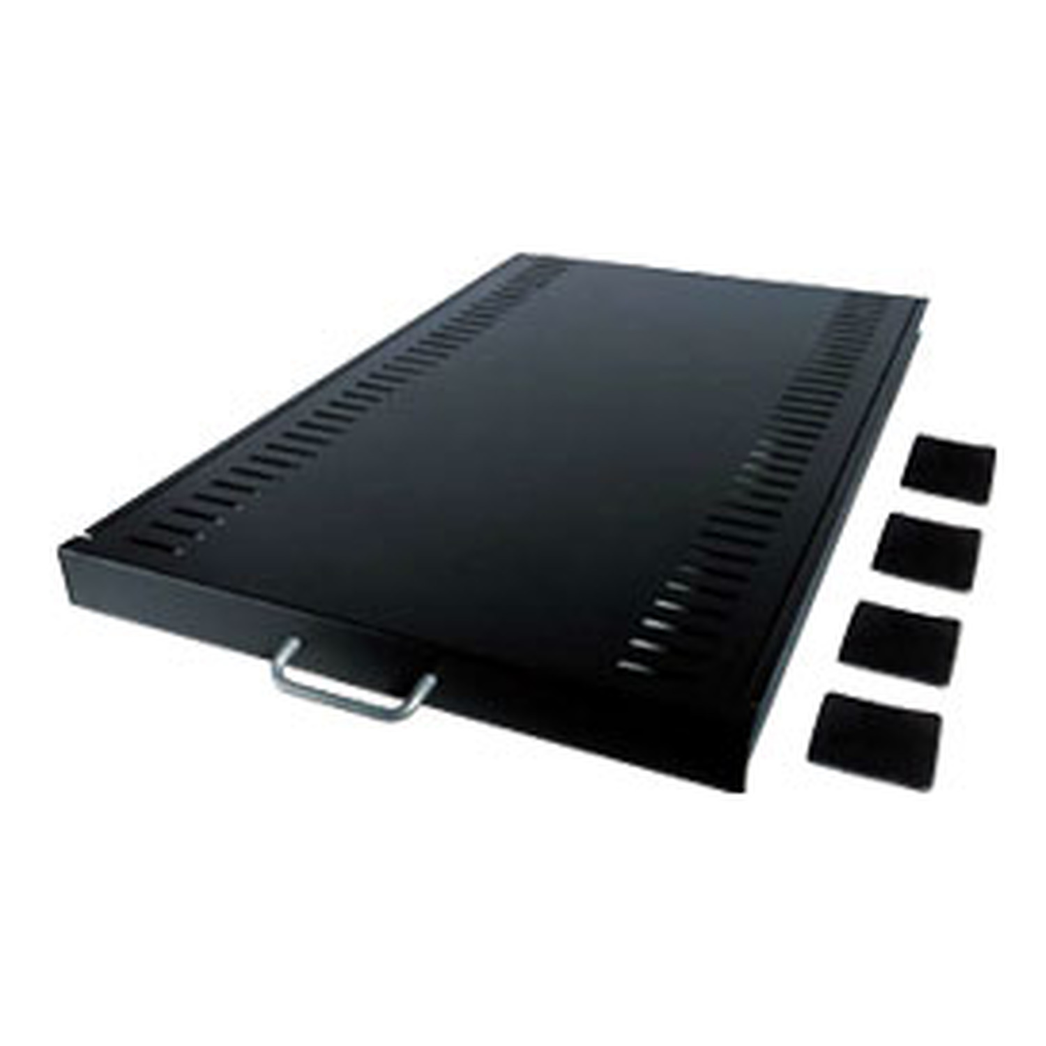 Sliding Shelf 100lbs/45.5kg Black Hardware Detail