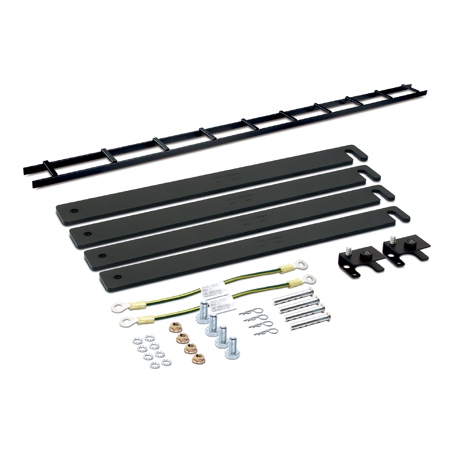 APC NetShelter Cable Management, Data Cable Ladder, with Ladder Attachment Kit, Black, 152 x 3023 x 51 mm Front View