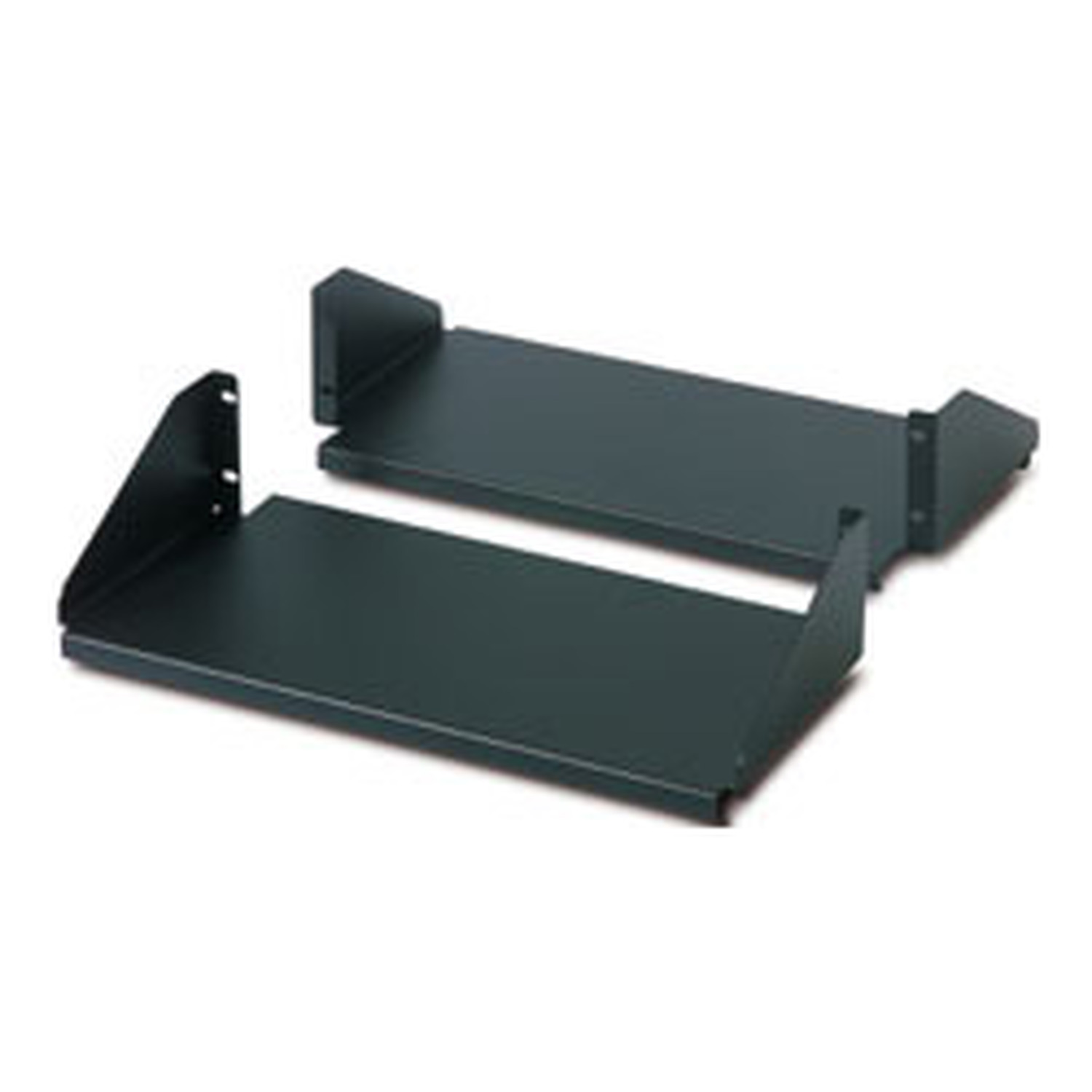 Double Sided Fixed Shelf for 2-Post Rack 250 lbs Black (AR8422)
