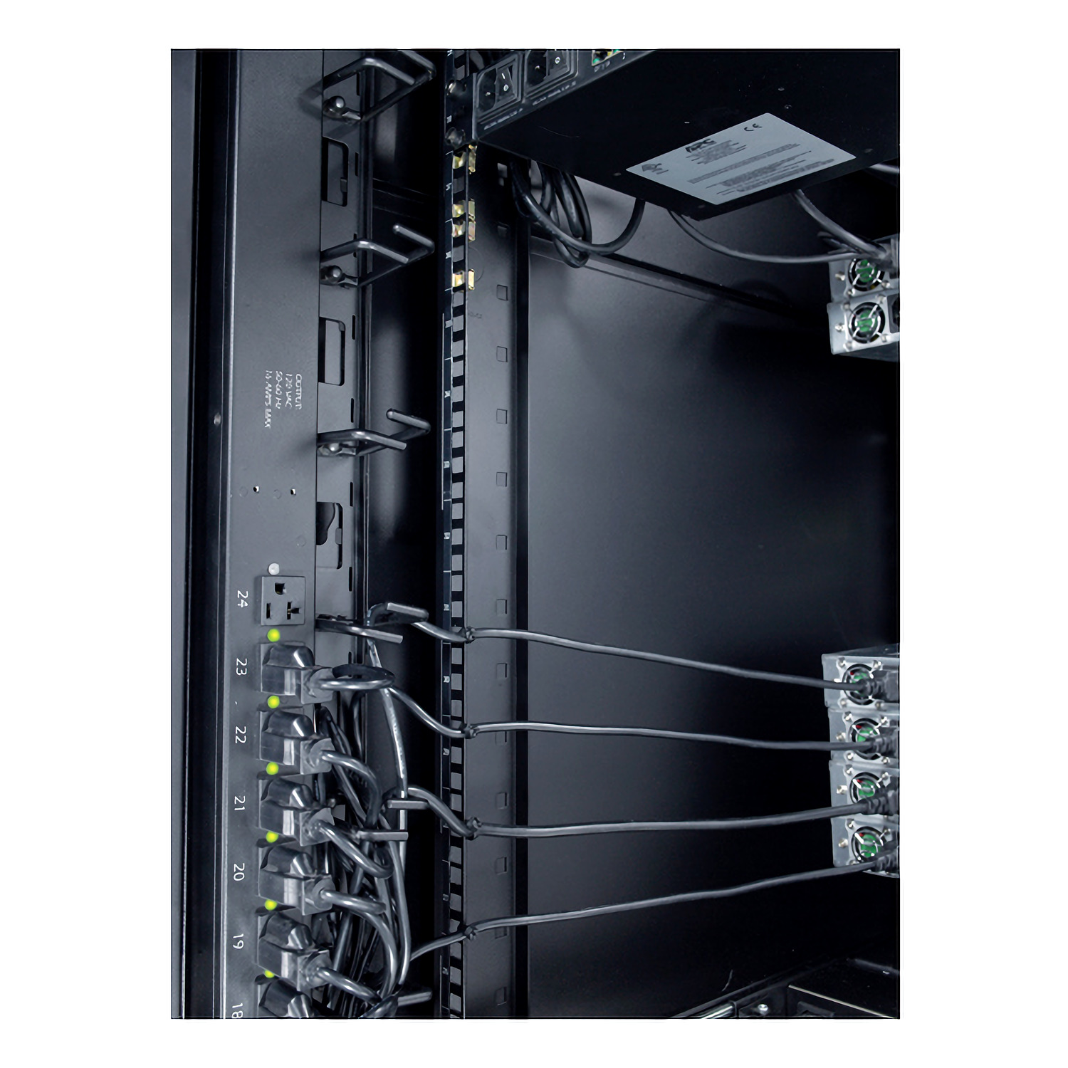 APC NetShelter Cable Management, Vertical Cable Manager, Cable Rings, Set of 8, Black, 55 mm x 766 mm x 85 mm View 7