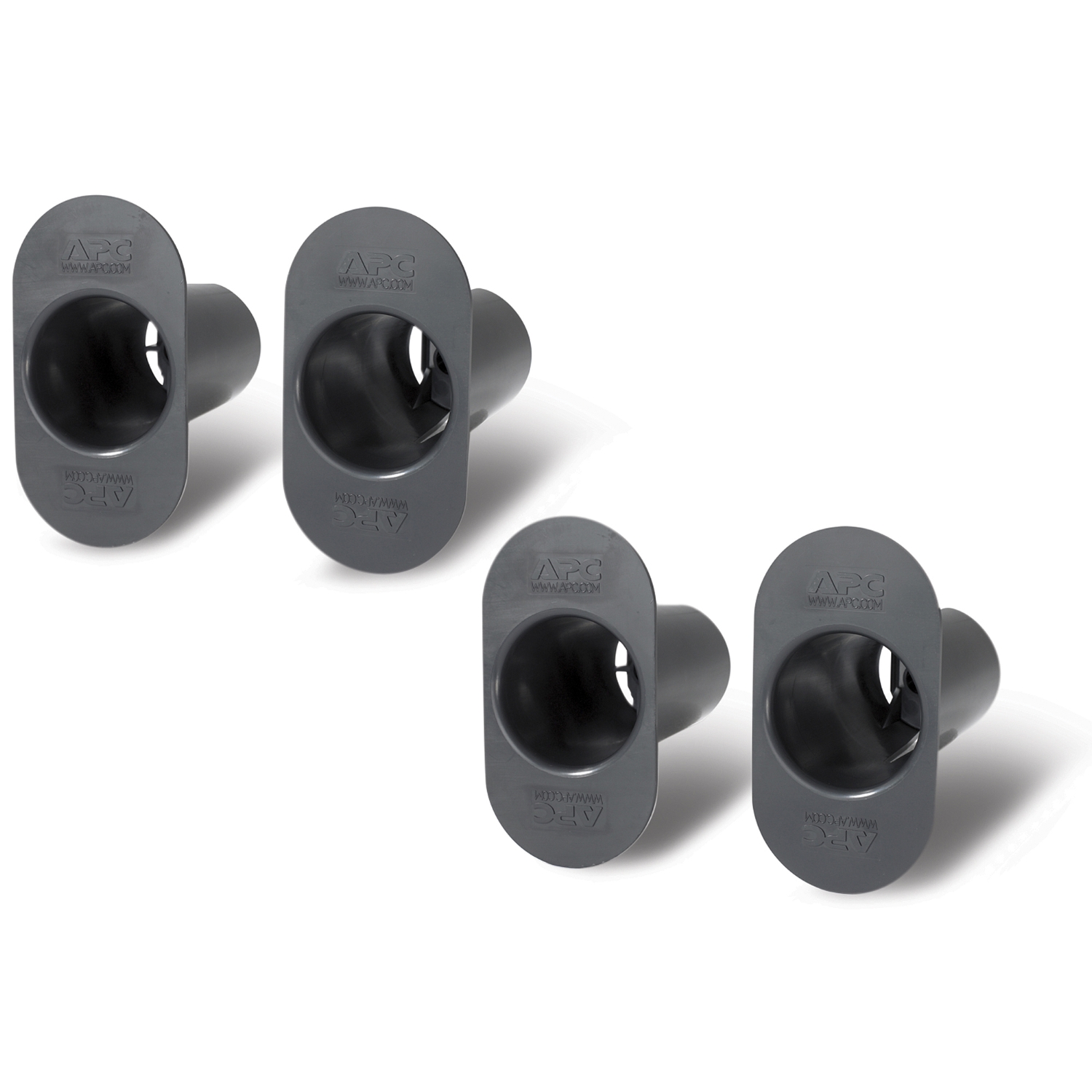 APC NetShelter Cable Management, Vertical Cable Manager, Spools for Vertical Fiber Organizer, Set of 4, Black, 64 x 119 x 103 mm Front View