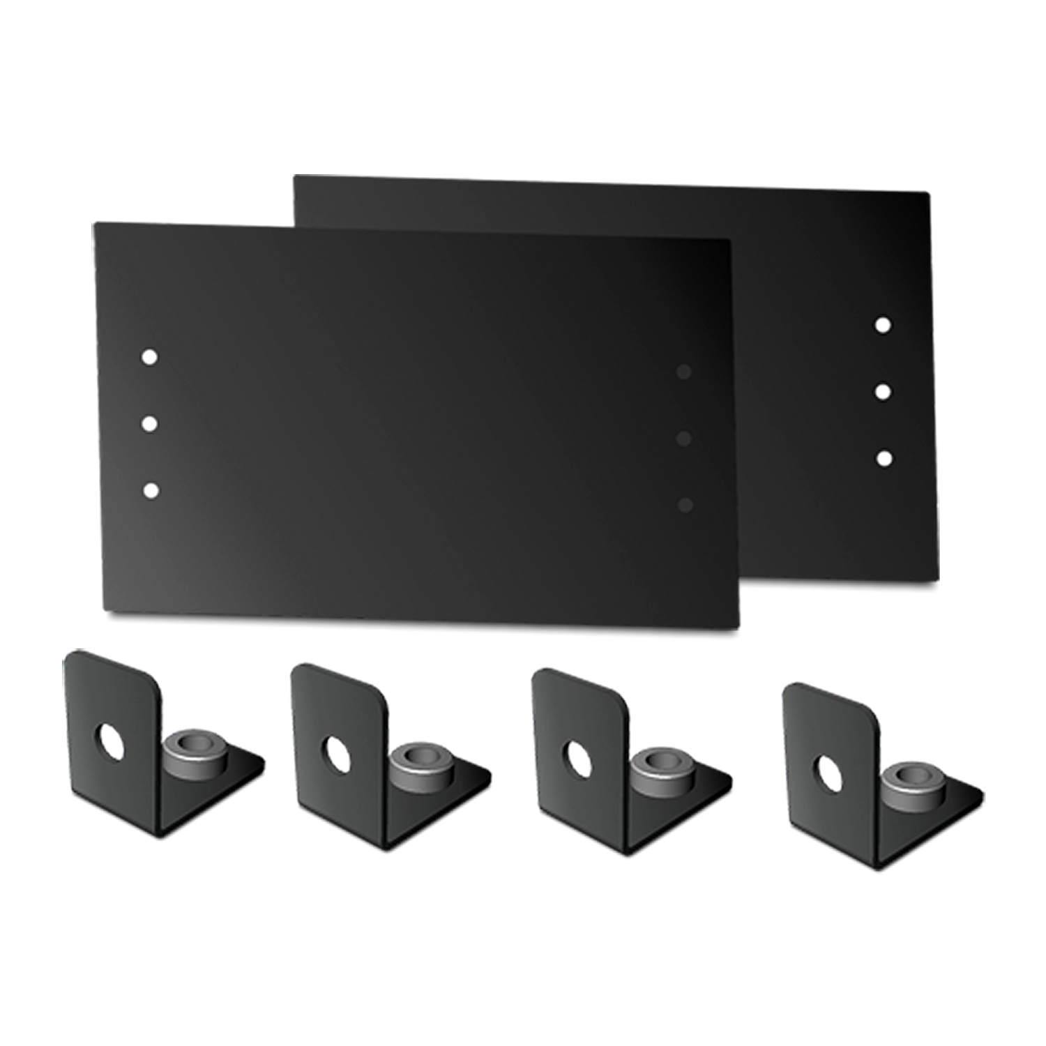 APC NetShelter Cable Management, End Cap for Power Cable Trough, Black, 314 x 1.2 x 178.5 mm Front View