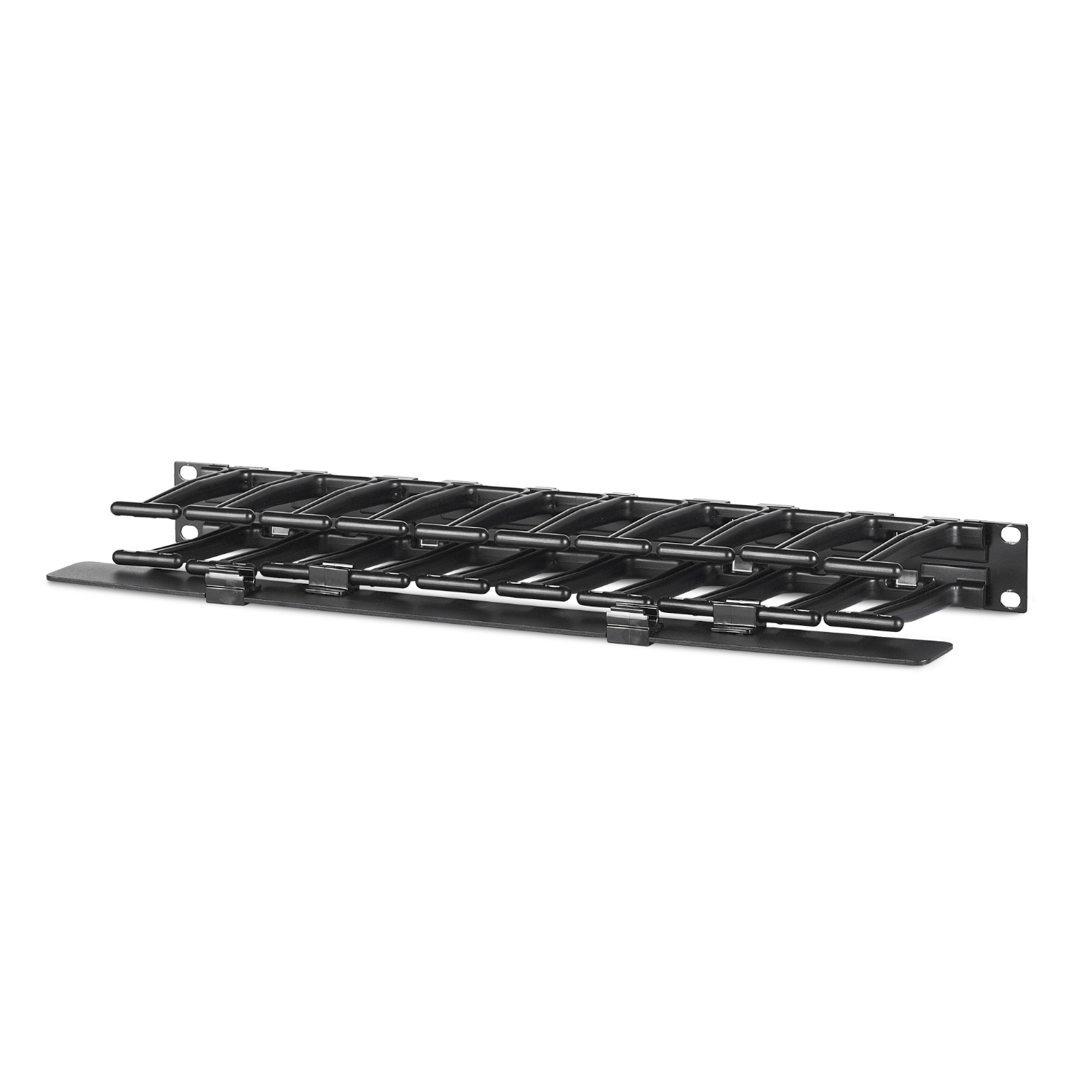 APC NetShelter Cable Management, Horizontal Cable Manager, 1U, Single Side with Cover, Black, 483 x 44 x 110 mm Back View