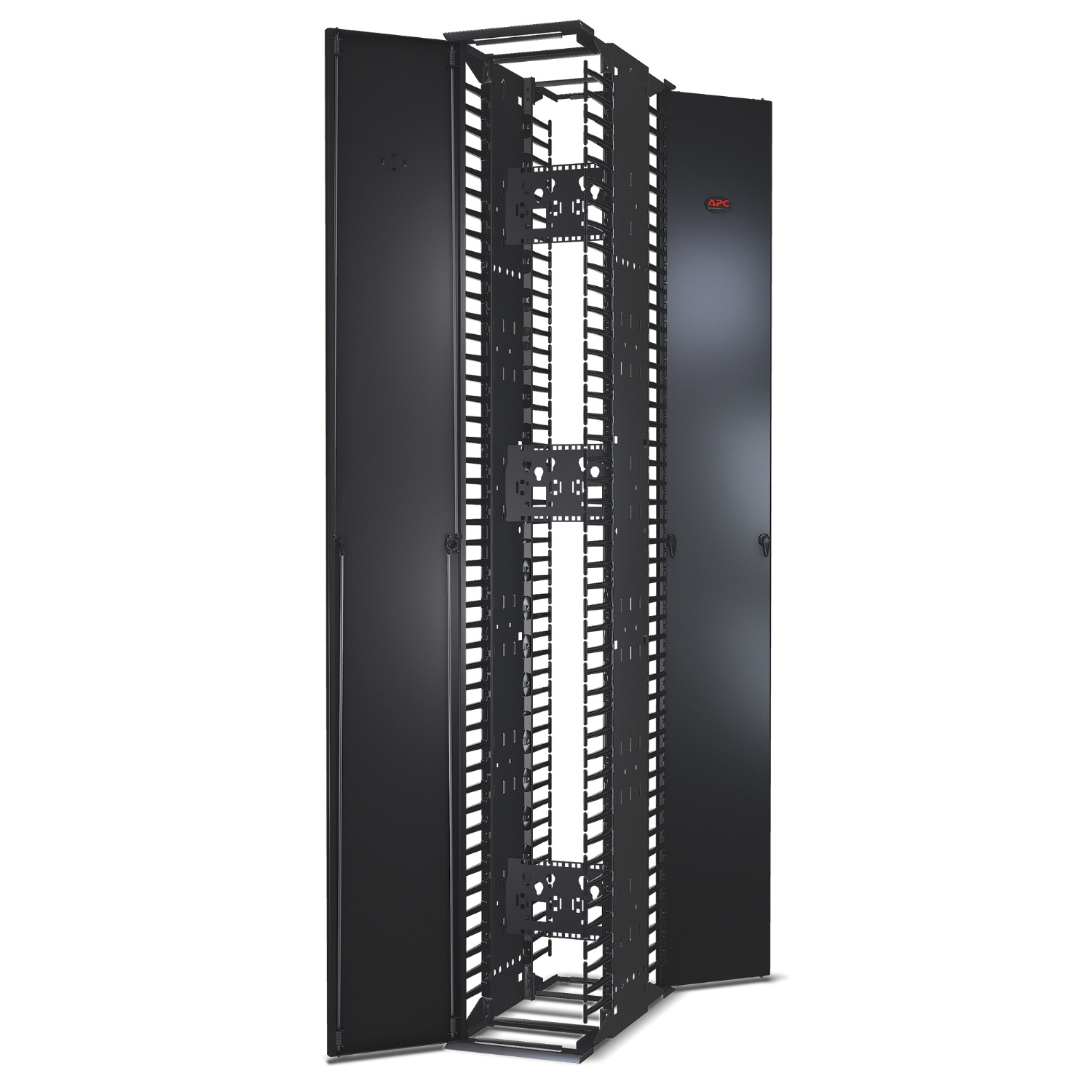 Performance, Vertical Cable Manager for 2 & 4 Post Racks, 84"H x 12"W, Double-Sided with Doors View 4