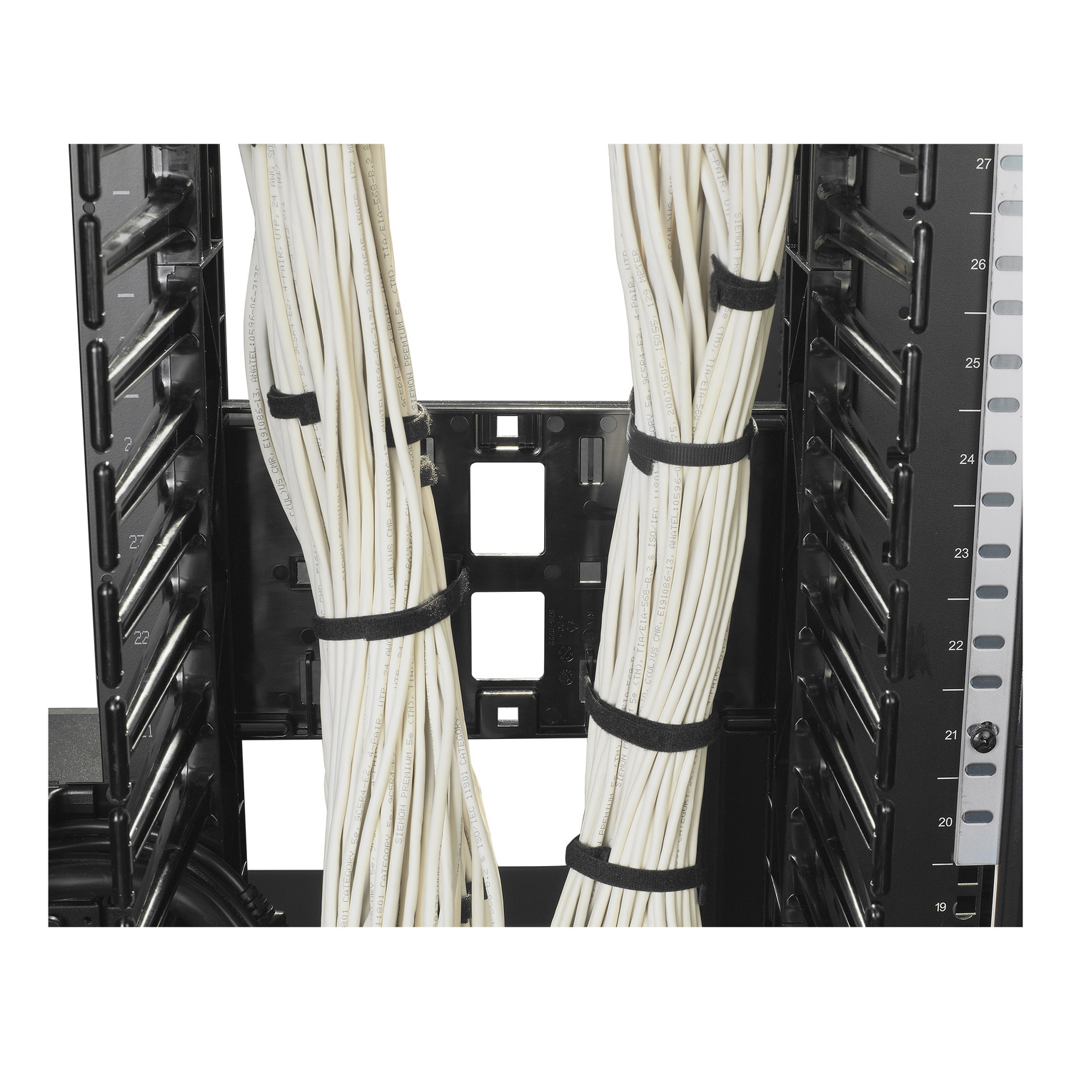 Valueline, Vertical Cable Manager for 2 & 4 Post Racks, 84"H X 12"W, Single-Sided with Door View 10