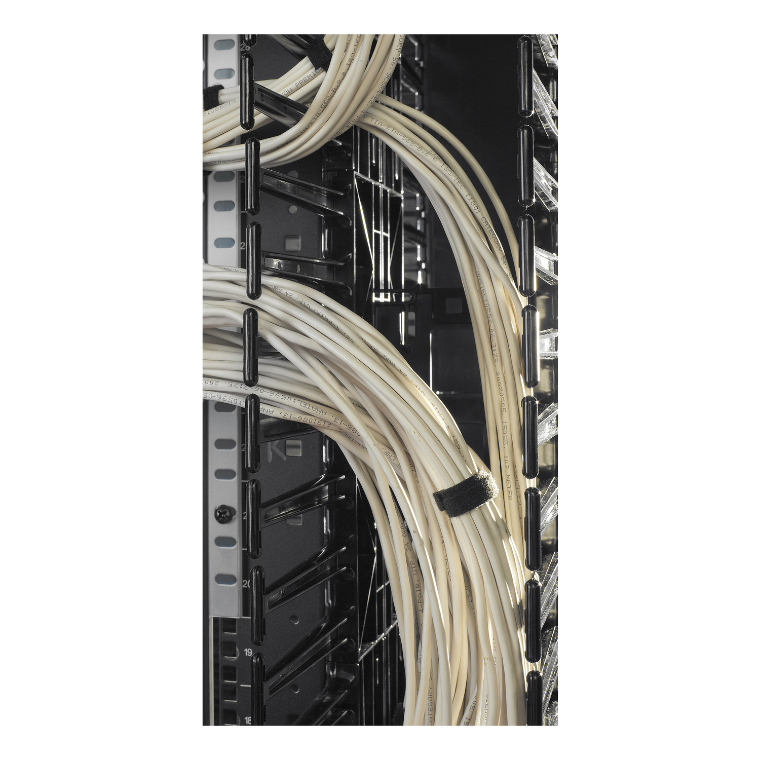 Valueline, Vertical Cable Manager for 2 & 4 Post Racks, 84"H X 12"W, Double-Sided with Doors View 6