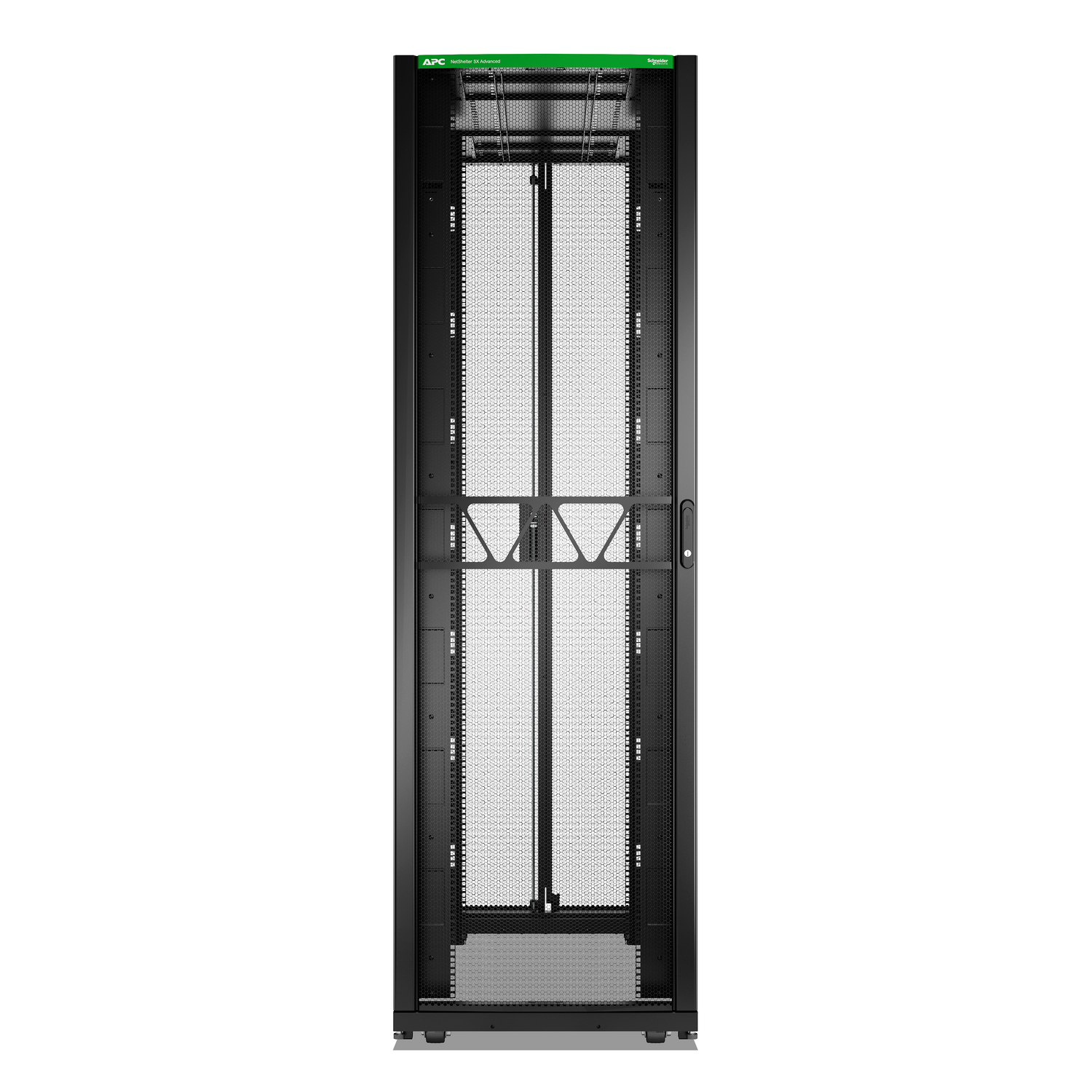 APC NetShelter SX Advanced Rack, High Strength, 52U, 2436H x 750W x 1295D mm, with Shock Package, Black [TAA] View 4