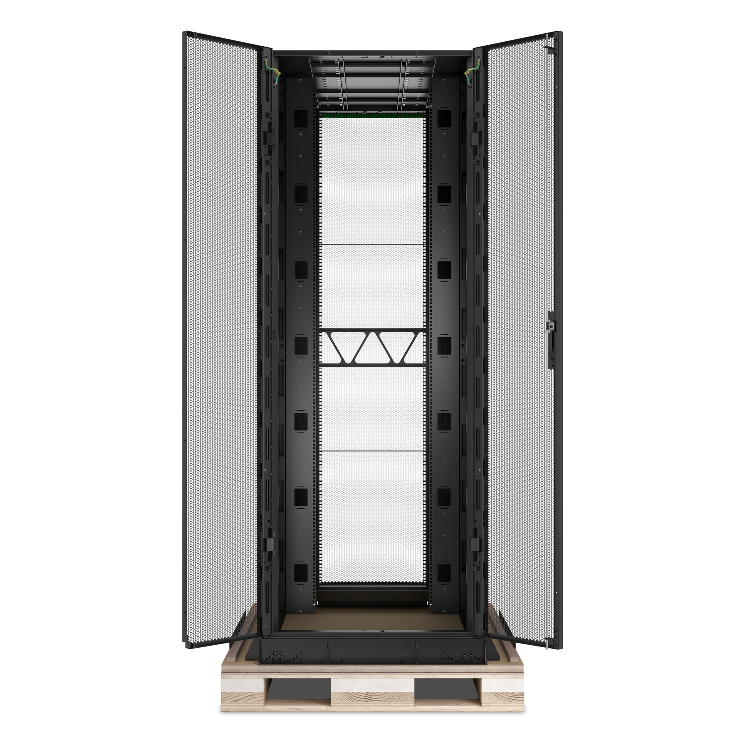 APC NetShelter SX Advanced Rack, High Strength, 48U, 2258H x 800W x 1295D mm, with Shock Package, Black [TAA] View 4