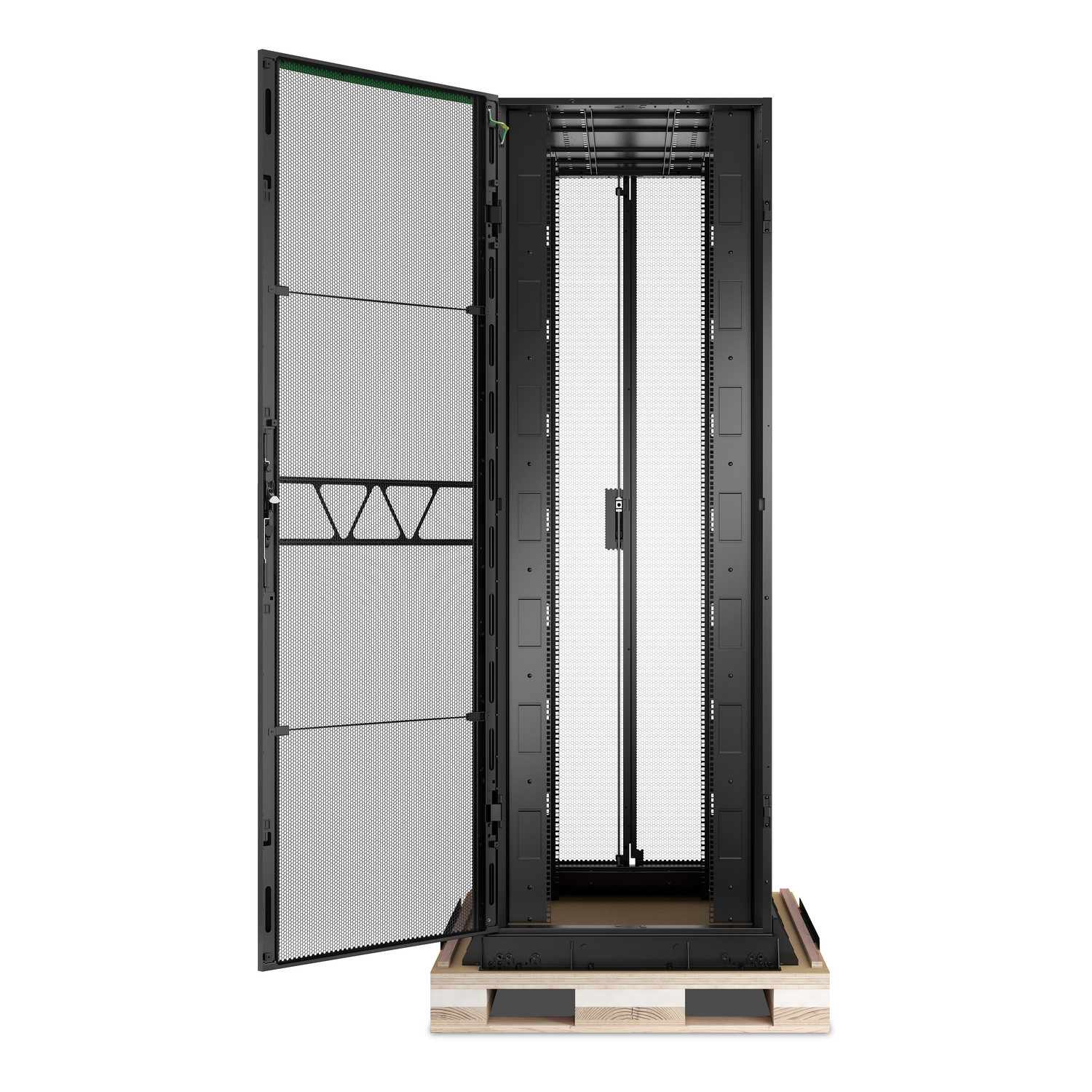 APC NetShelter SX Advanced Rack, High Strength, 52U, 2436H x 800W x 1295D mm, with Shock Package, Black [TAA] View 5