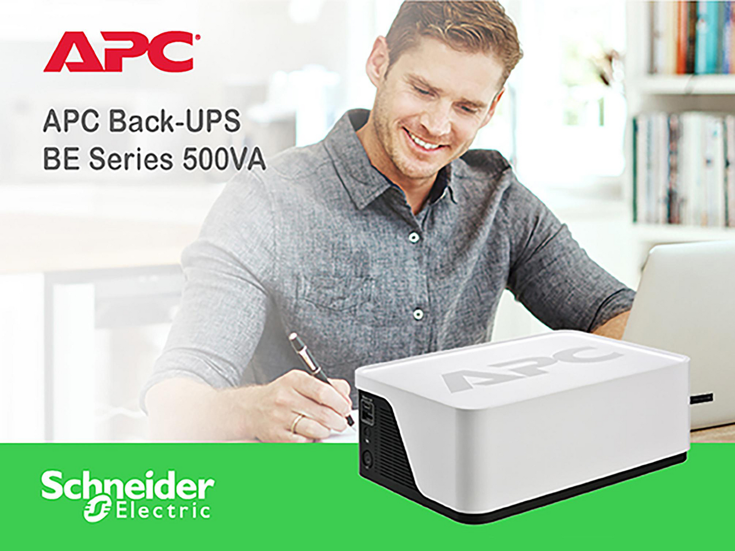 APC Back-UPS, 500VA/300W, Floor/Wall Mount, 120V, 6x NEMA 5-15R outlets, USB Type A + C Ports, Battery is not user replaceable View 4