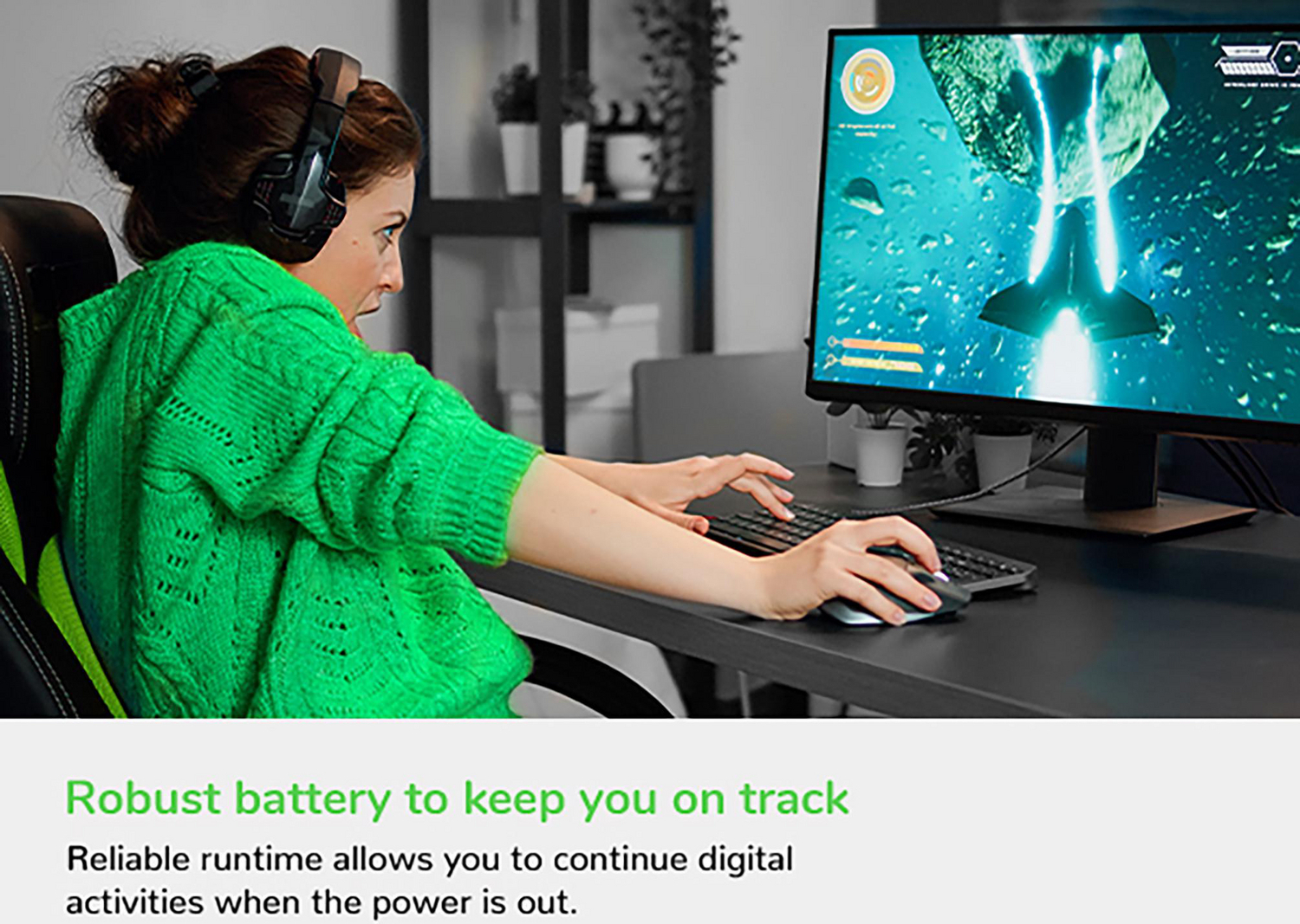 APC Back-UPS 600VA, 120V, 1 USB charging port, 7 NEMA outlets (2 surge) View 10