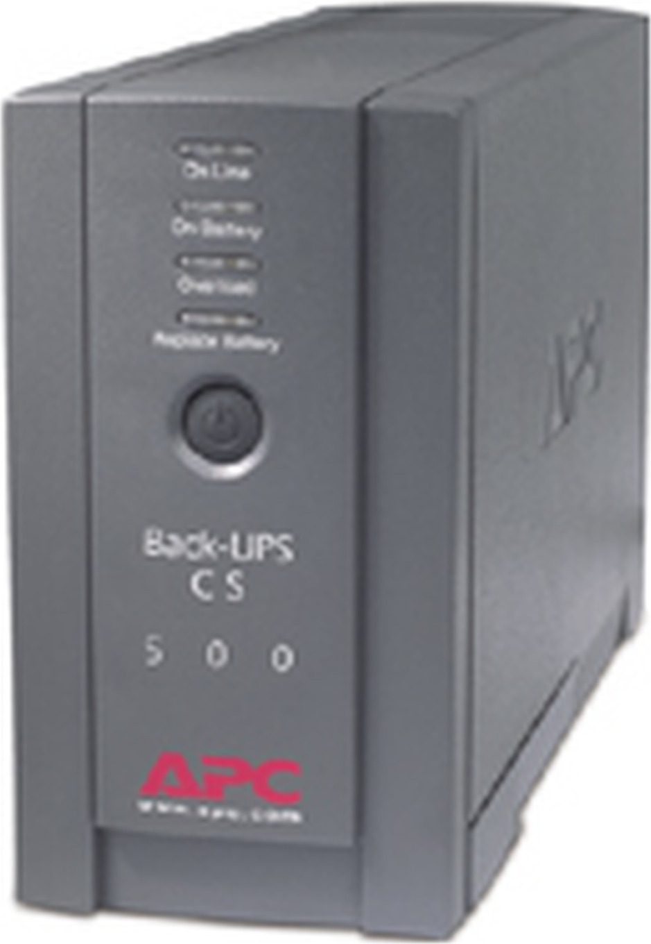 APC Back-UPS, 500VA, Tower, 120V, 6 NEMA 5-15R Outlets , User Replaceable Battery Back View