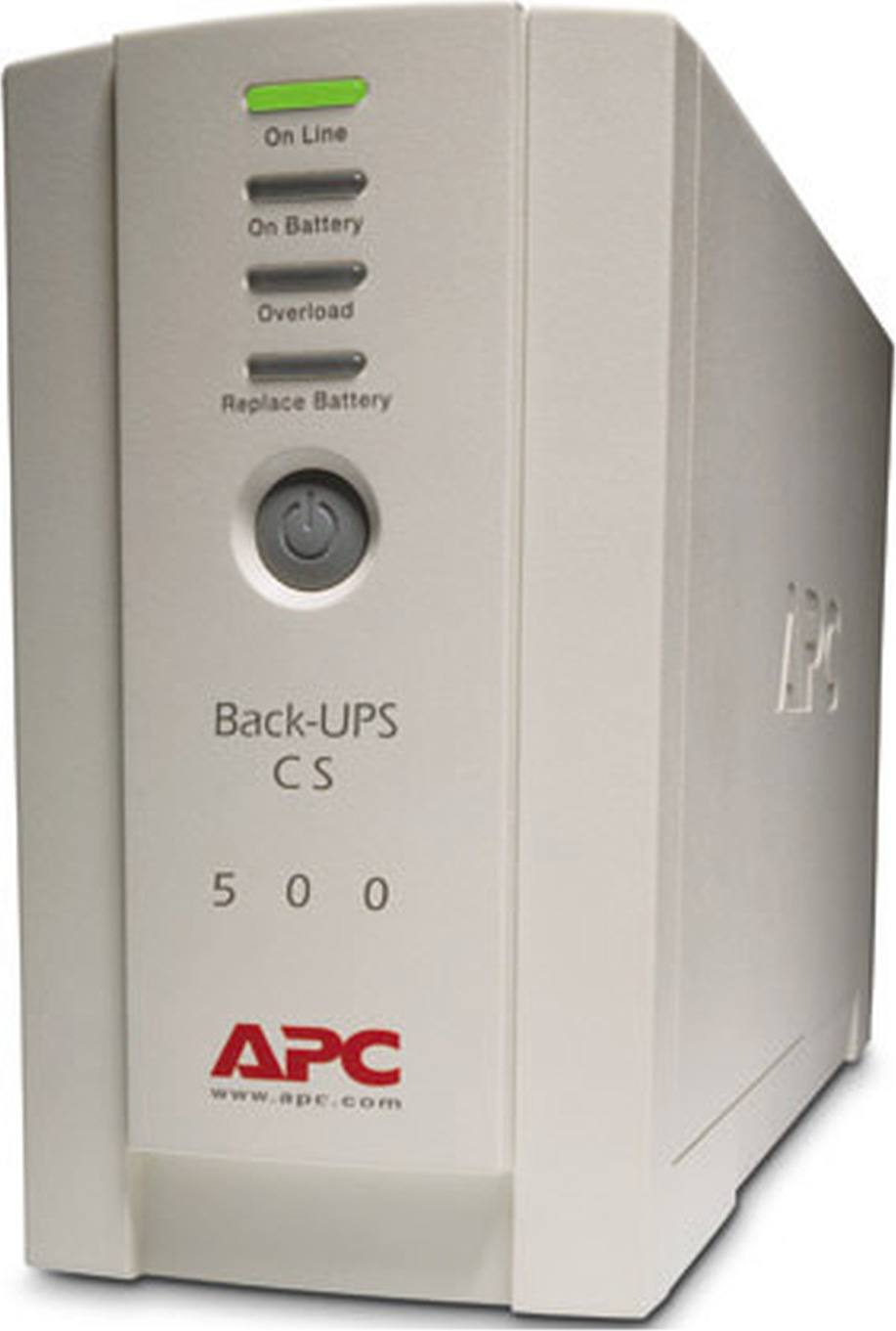 APC Back-UPS CS 500VA, 120V, beige, 6 NEMA outlets (3 surge) Hardware Detail