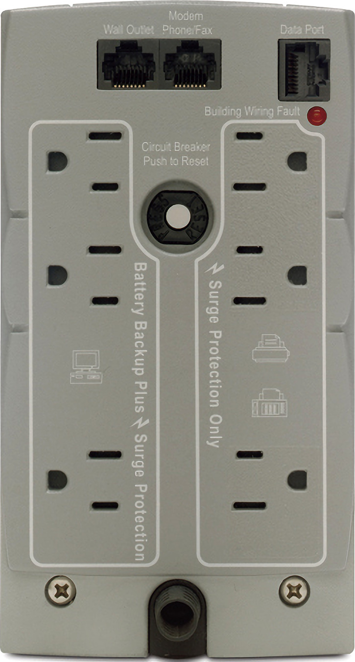 APC Back-UPS CS 500VA, 120V, beige, 6 NEMA outlets (3 surge) View 5