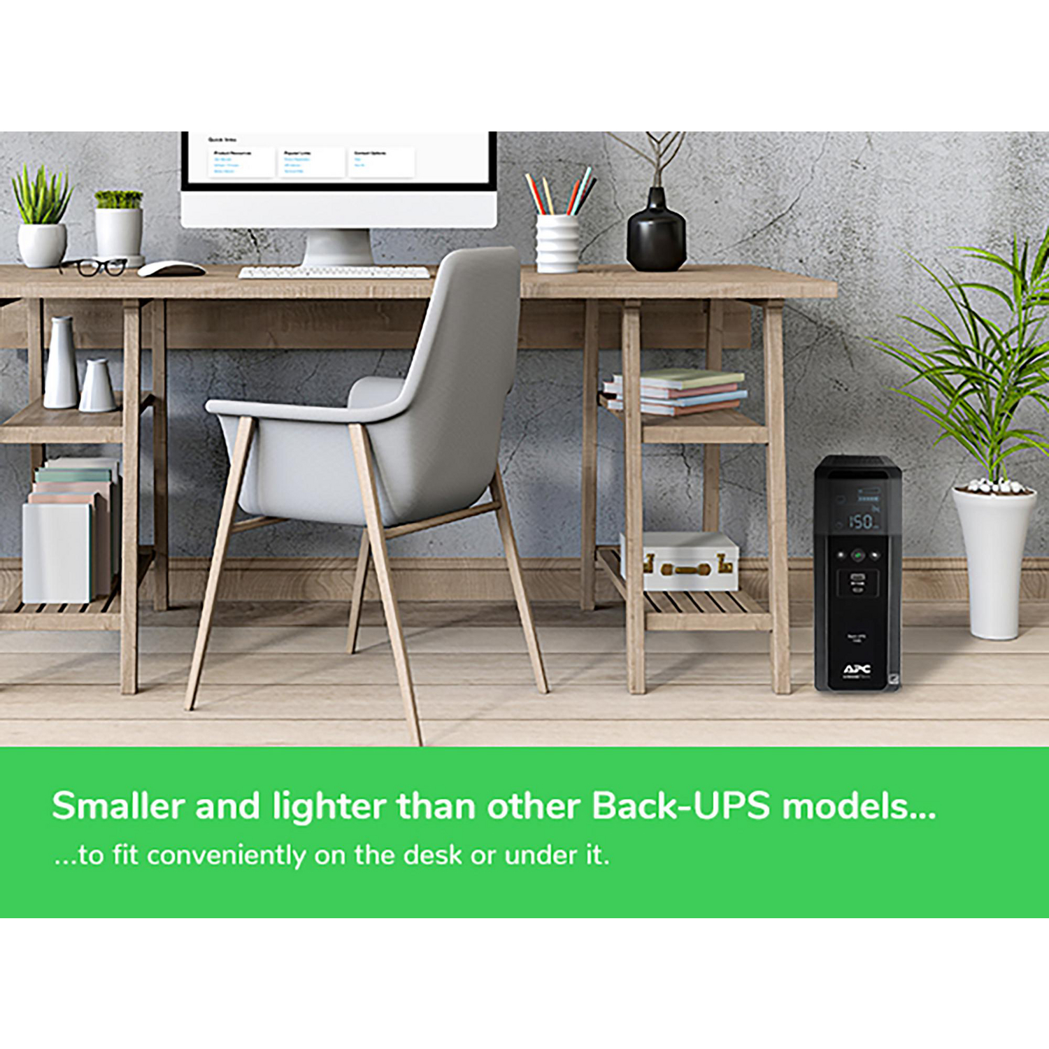 APC Back-UPS Pro, 1500VA, Tower, 120V, 10 NEMA 5-15R outlets, LCD, 1 USB Type C + 1 USB Type A ports View 11