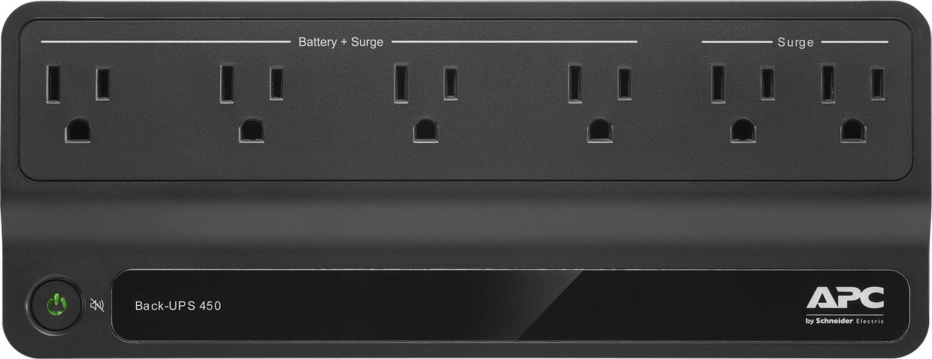 APC Back-UPS 450VA, 120V, 6 NEMA outlets (2 surge), Battery is not user replaceable View 5