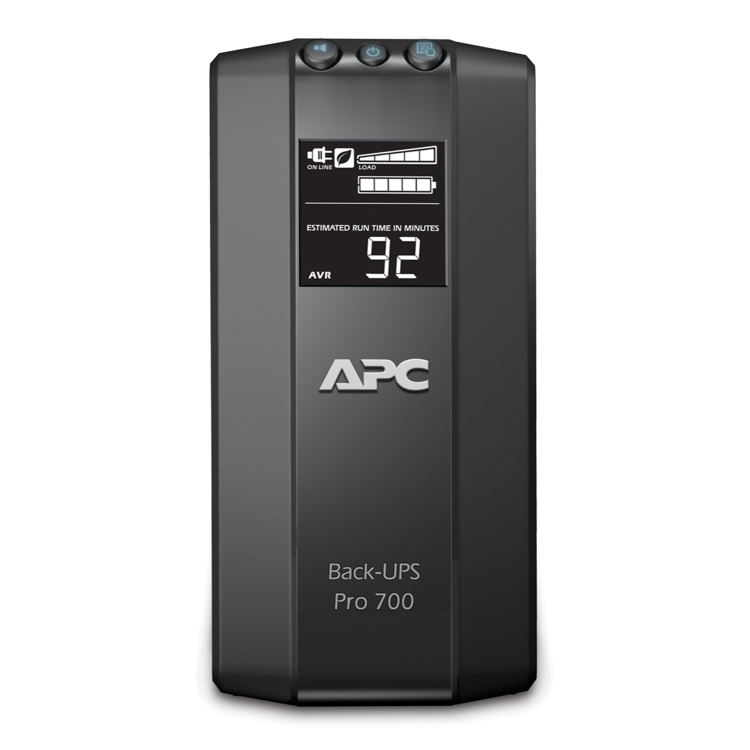 APC Back-UPS Pro, 700VA/420W, Tower, 120V, 6x NEMA 5-15R outlets, AVR, LCD, User Replaceable Battery Hardware Detail