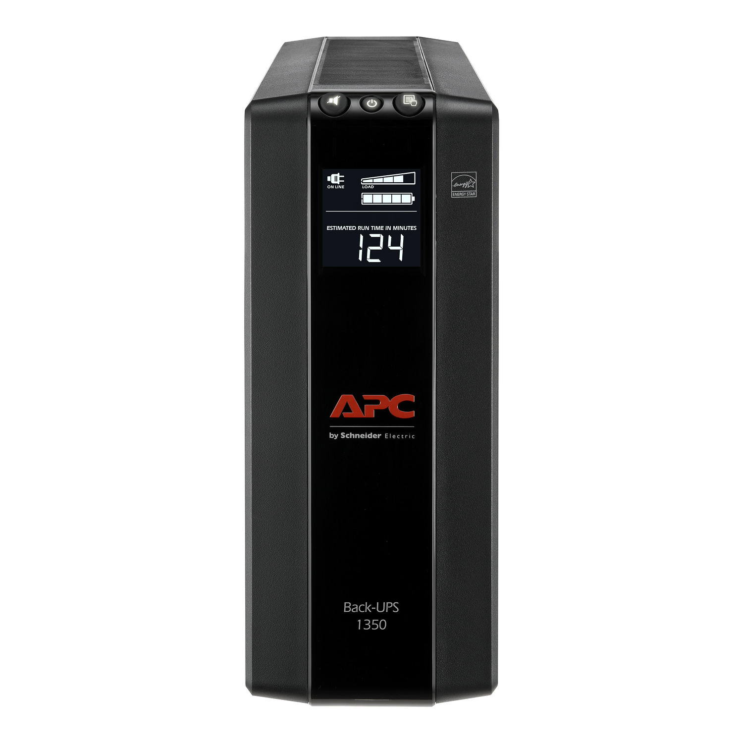 APC Back-UPS 1350, Compact Tower, 1350VA, 120V, AVR, LCD, 10 NEMA outlets (5 surge) View 4