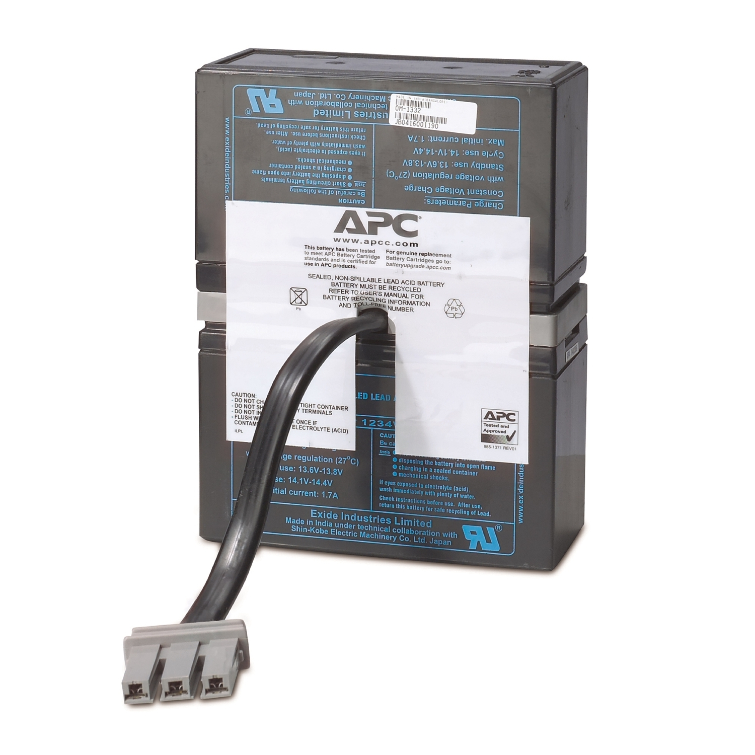 APC Replacement Battery Cartridge 33 with 2 Year Warranty Front View