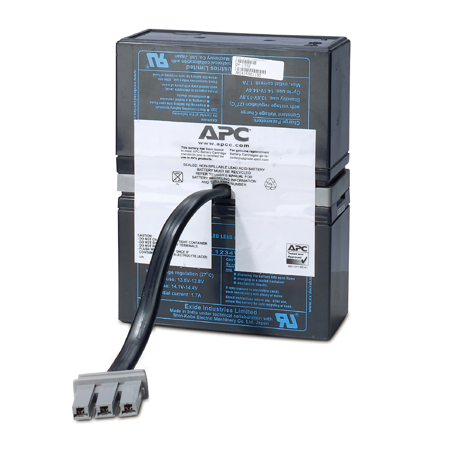 APC Replacement Battery Cartridge 33 with 2 Year Warranty Back View
