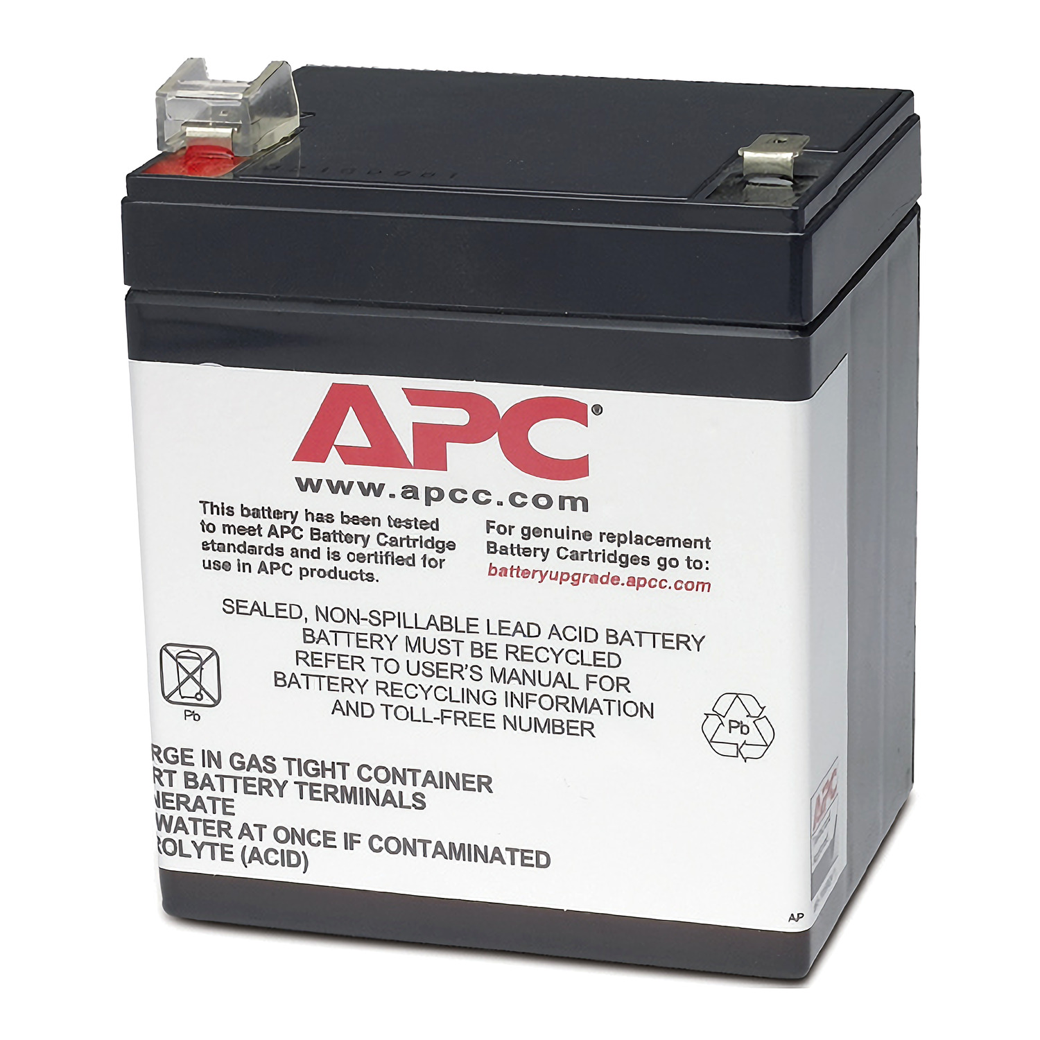 APC Replacement Battery Cartridge #46 with 2 Year Warranty Back View