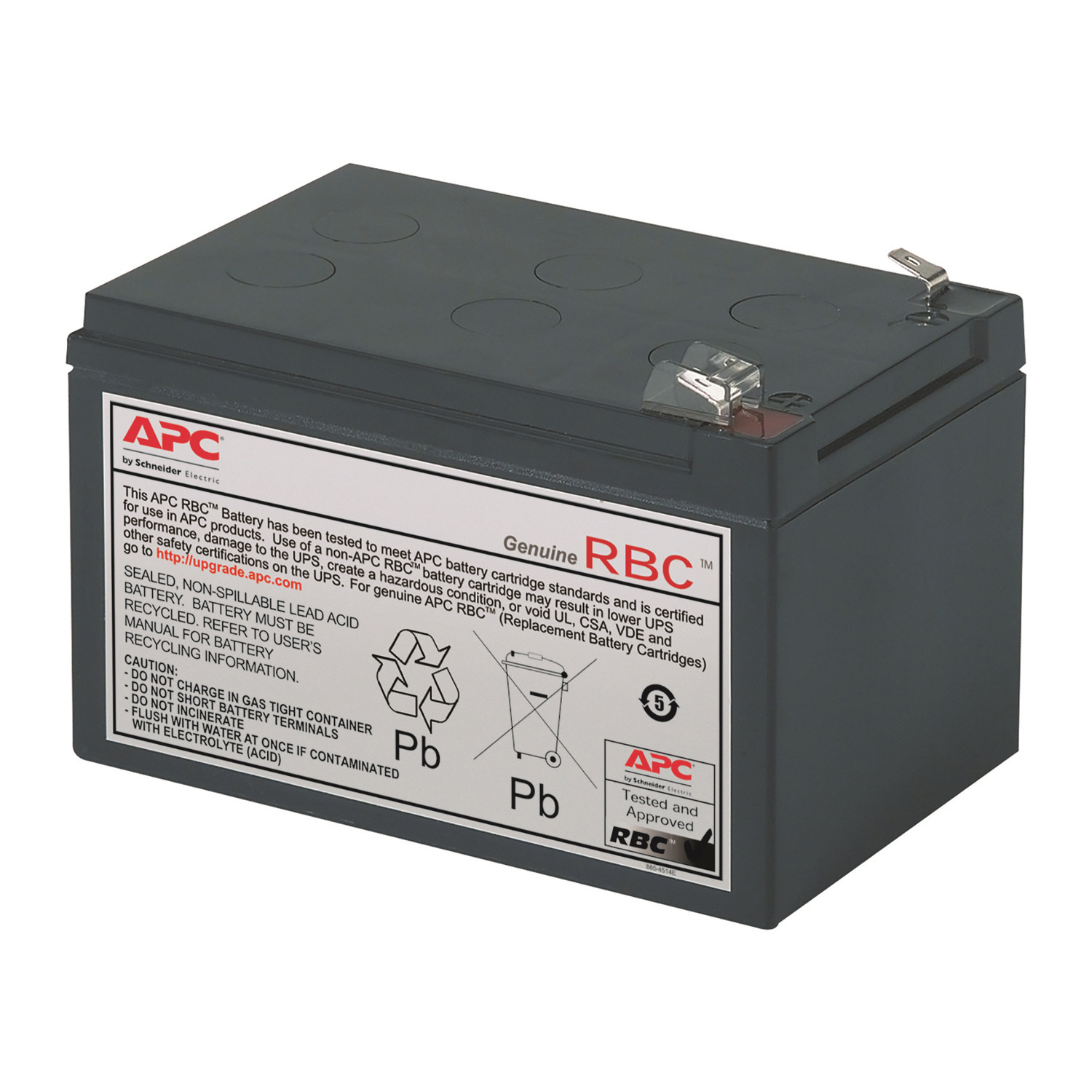 APC Replacement Battery Cartridge 4 with 2 Year Warranty Front View