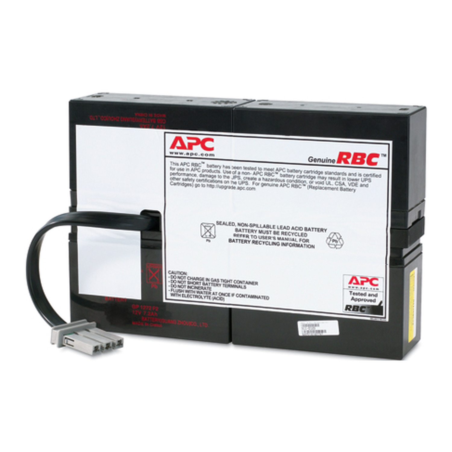 APC Replacement Battery Cartridge #59 with 2 Year Warranty Back View