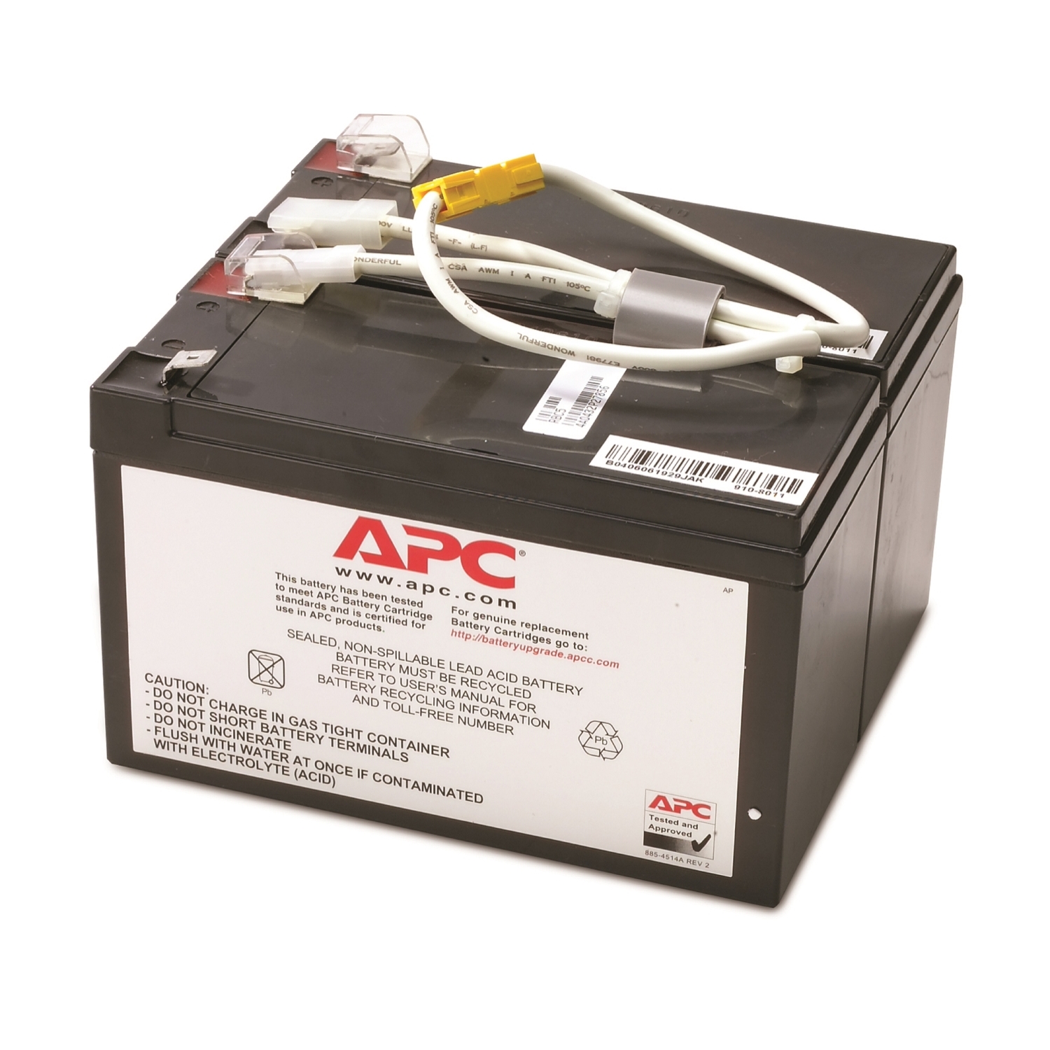 APC Replacement Battery Cartridge #5 with 2 Year Warranty Front View