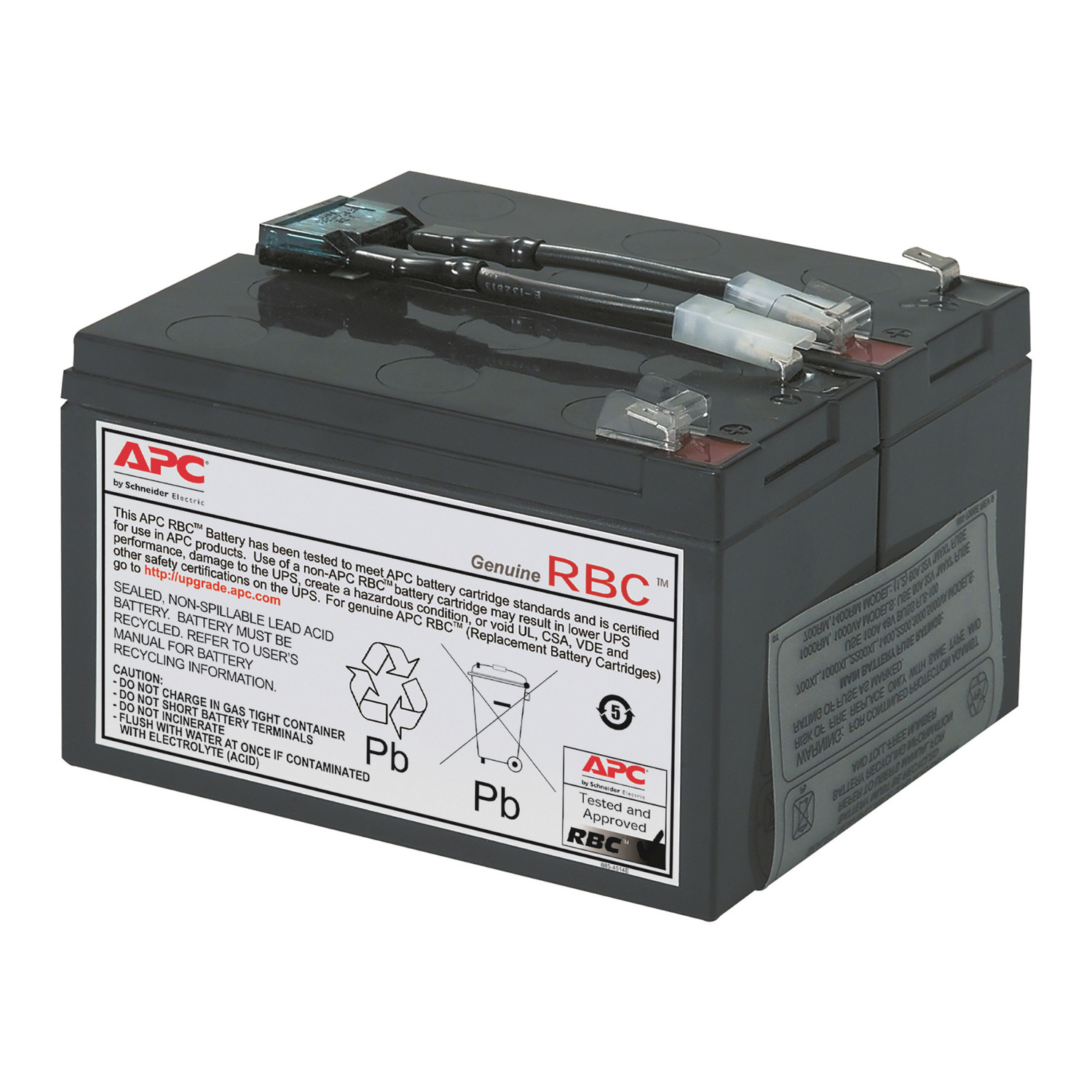 APC Replacement Battery Cartridge #9 with 2 Year Warranty Front View