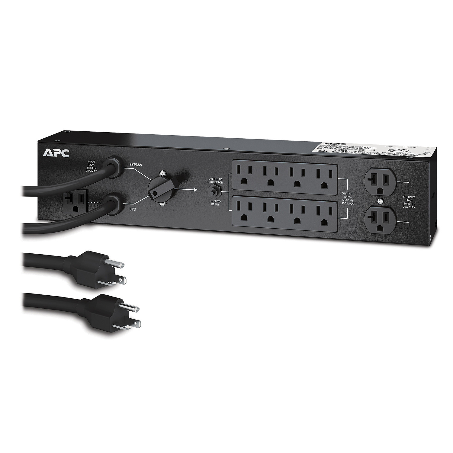 APC Service Bypass PDU, 120V 20AMP W/ (8) NEMA 5-15R AND (2) 5-20R (SBP2200RM)