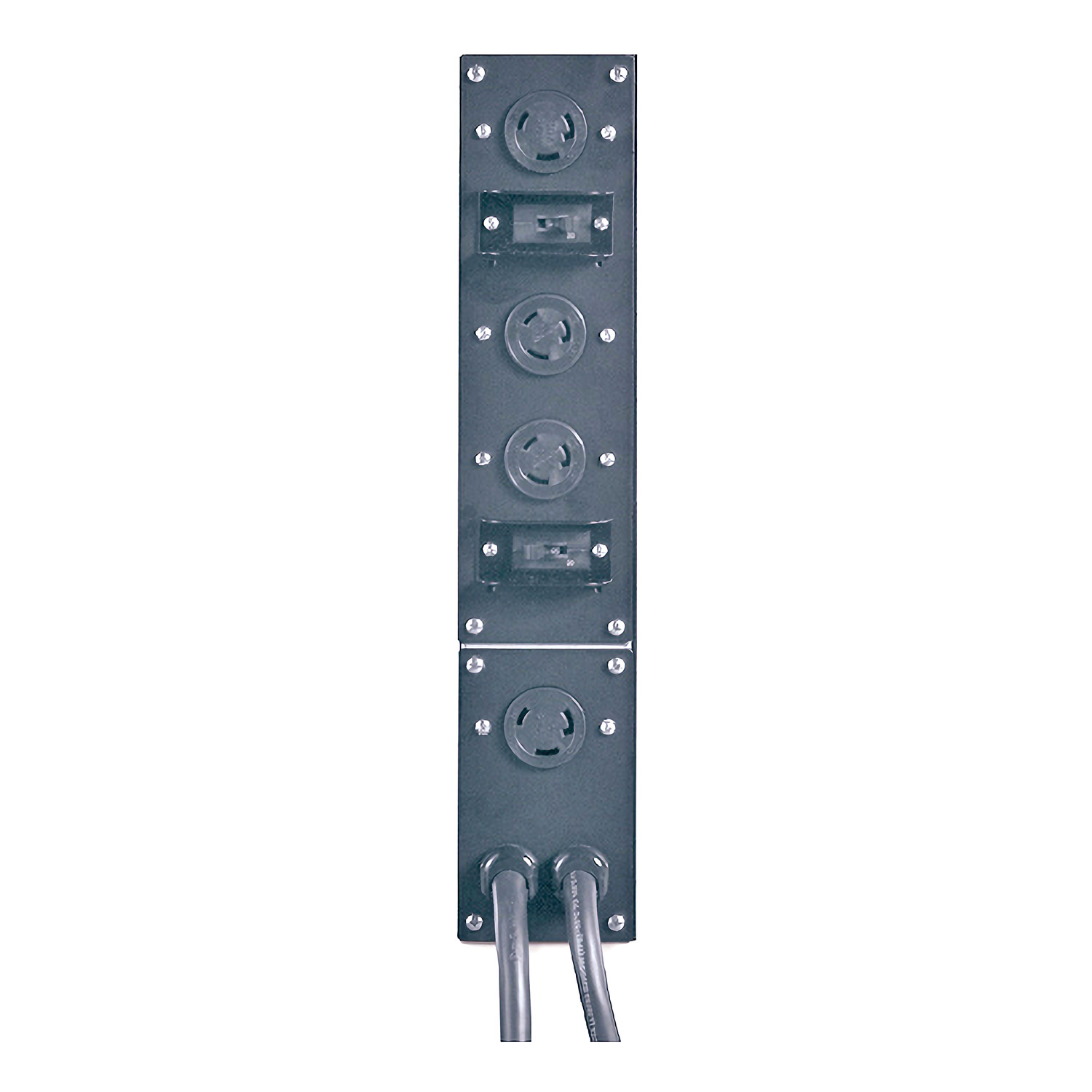 APC Service Bypass Panel- 200/208/240V; 50A; MBB; L6-30P/HW input; (1) L6-30R (2) L6-20R output Front View