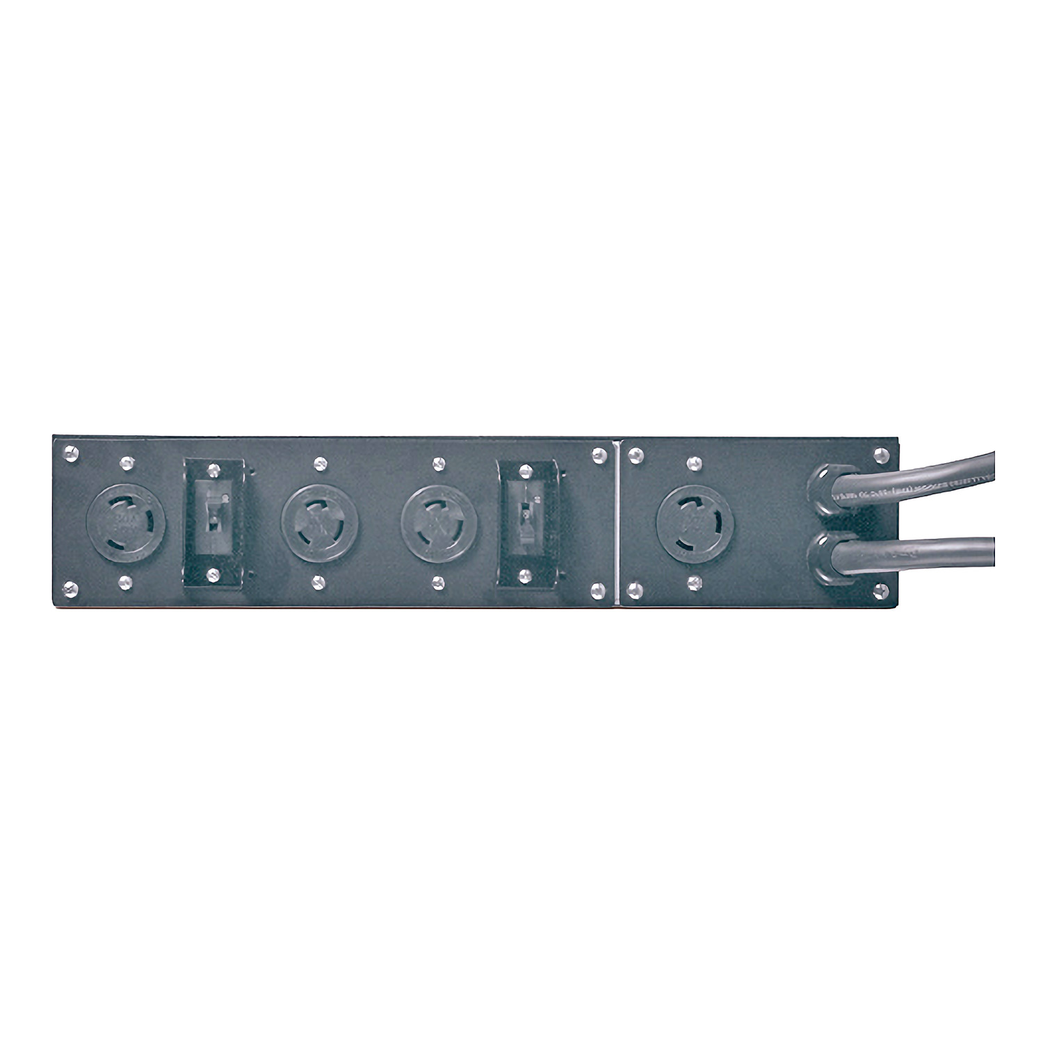 APC Service Bypass Panel- 200/208/240V; 50A; MBB; L6-30P/HW input; (1) L6-30R (2) L6-20R output Back View