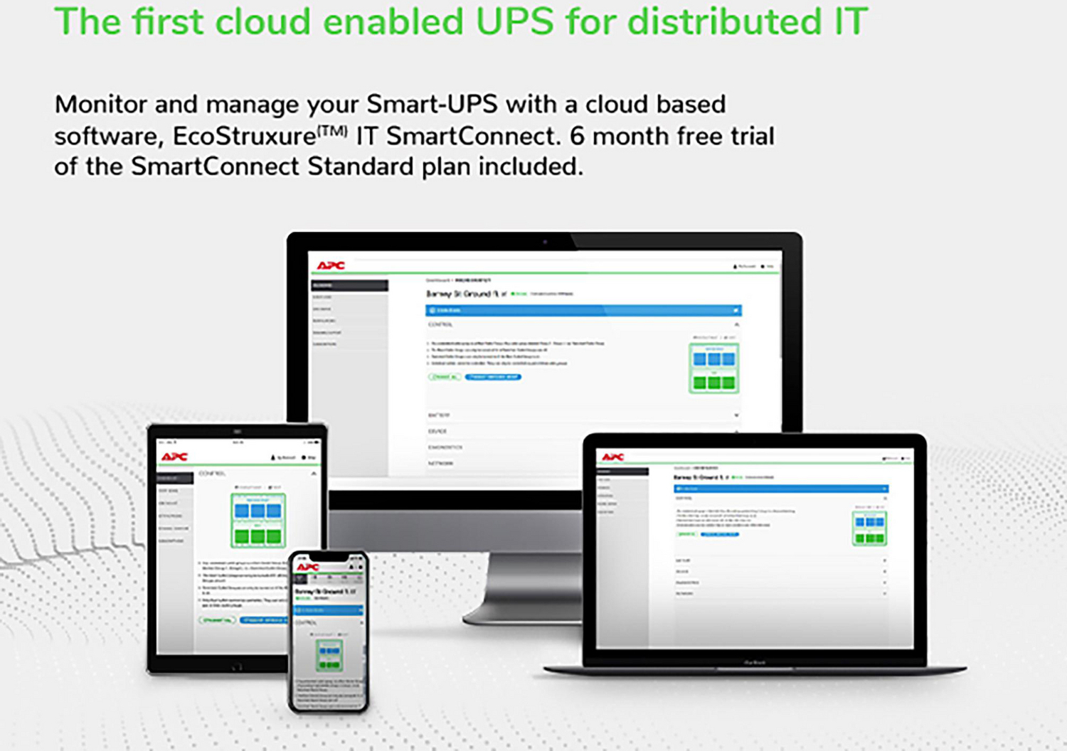 APC Smart-UPS C, Line Interactive, 1440VA, Tower, 120V, 8x NEMA 5-15R outlets, SmartConnect port, USB and Serial communication, AVR, Graphic LCD View 7