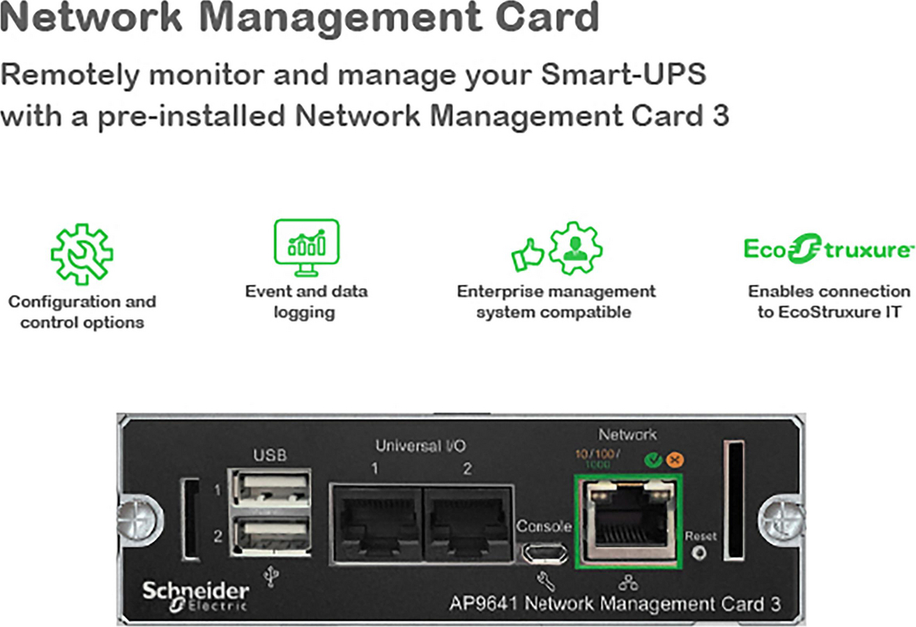 APC Smart-UPS, Line Interactive, 1000VA, Rackmount 2U, 120V, 6x NEMA 5-15R outlets, SmartConnect Port+SmartSlot, AVR, LCD View 12