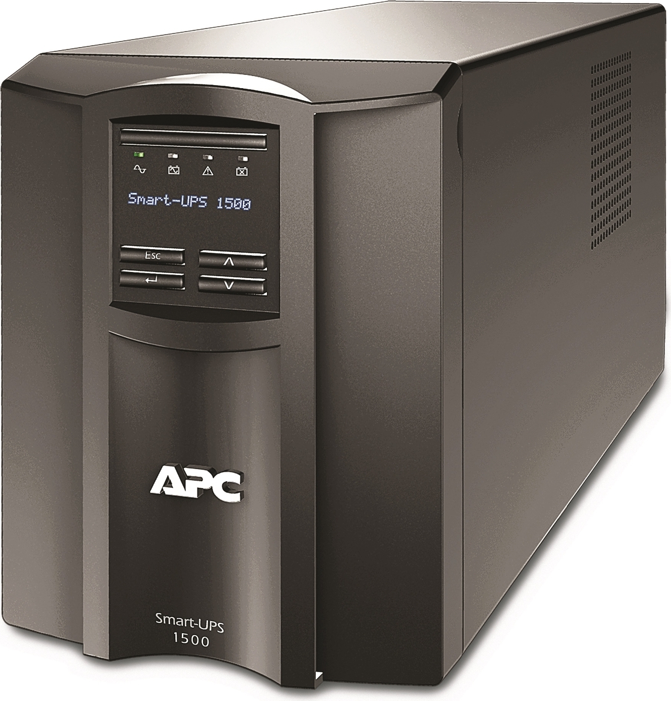 APC Smart-UPS, Line Interactive, 1500VA, Tower, 120V, 8x NEMA 5-15R outlets, SmartConnect Port+SmartSlot, AVR, LCD View 7