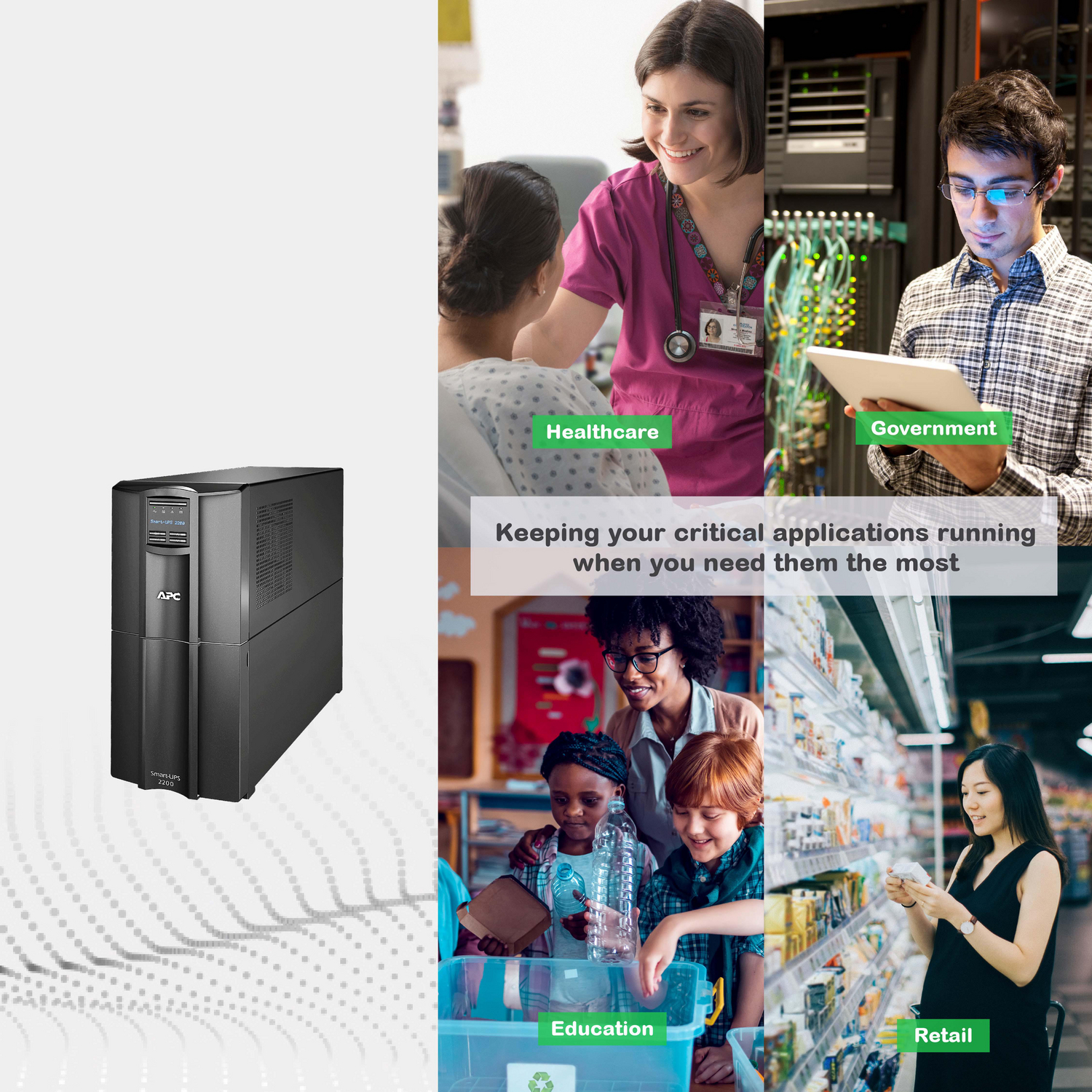 APC Smart-UPS, Line Interactive, 2200VA, Tower, 120V, 8x NEMA 5-15R+2x NEMA 5-20R outlets, SmartConnect Port+SmartSlot, AVR, LCD View 7