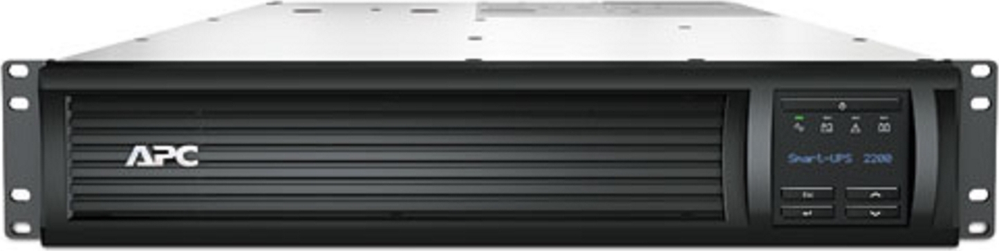 APC Smart-UPS, Line Interactive, 2200VA, Rackmount 2U, 230V, 7x NBR 14136 outlets, SmartSlot, AVR, LCD Front View