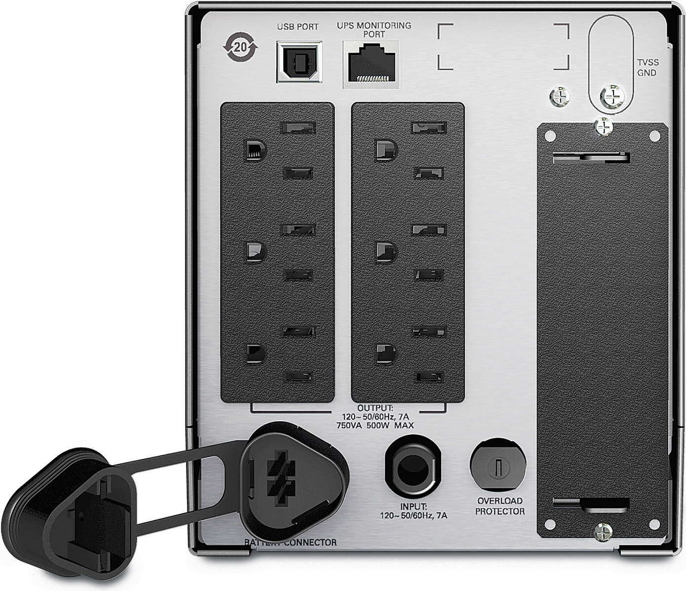 APC Smart-UPS 750VA 120V SHIPBOARD Front View