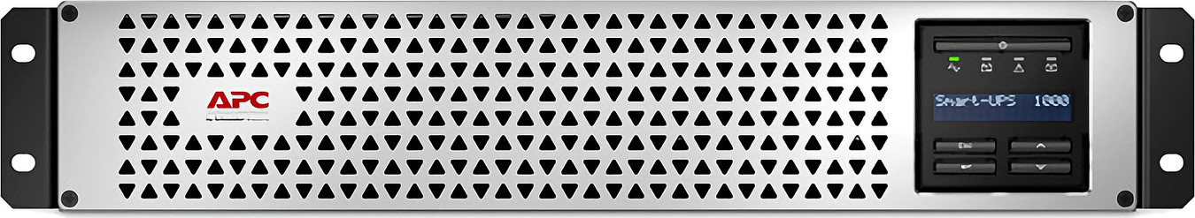 APC Smart-UPS, Line Interactive, 1000VA, Lithium-ion, Rackmount 2U, 120V, 6x NEMA 5-15R outlets, SmartConnect Port+Network Card, Short Depth, AVR Back View