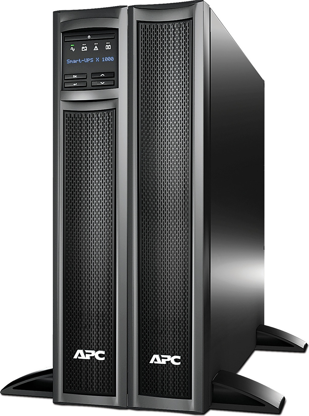 APC Smart-UPS X, Line Interactive, 1000VA, Rack/tower convertible 2U, 120V, 8x 5-15R NEMA, SmartConnect port+NMC, Extended runtime Back View