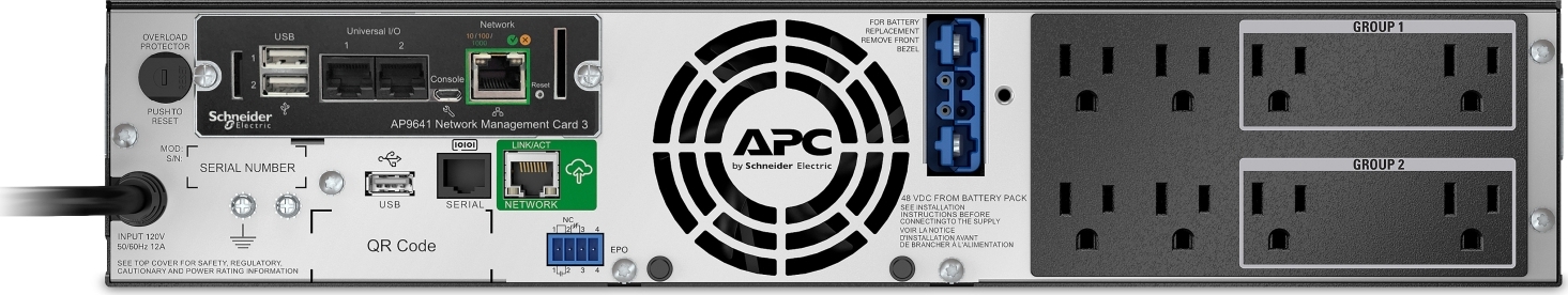APC Smart-UPS X, Line Interactive, 1000VA, Rack/tower convertible 2U, 120V, 8x 5-15R NEMA, SmartConnect port+NMC, Extended runtime Hardware Detail