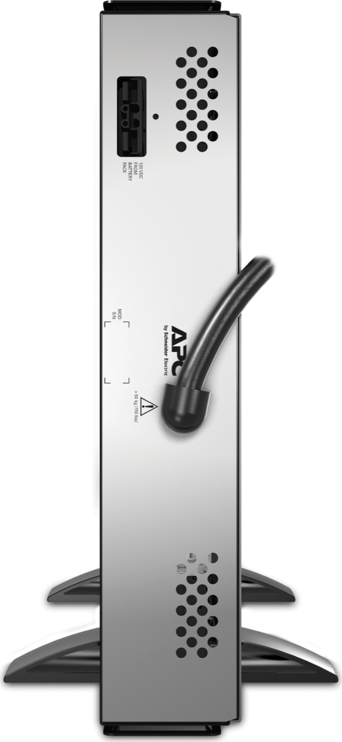 APC Smart-UPS X External Battery Pack, Rack/Tower 2U, 120Vdc, W/rail kit Back View