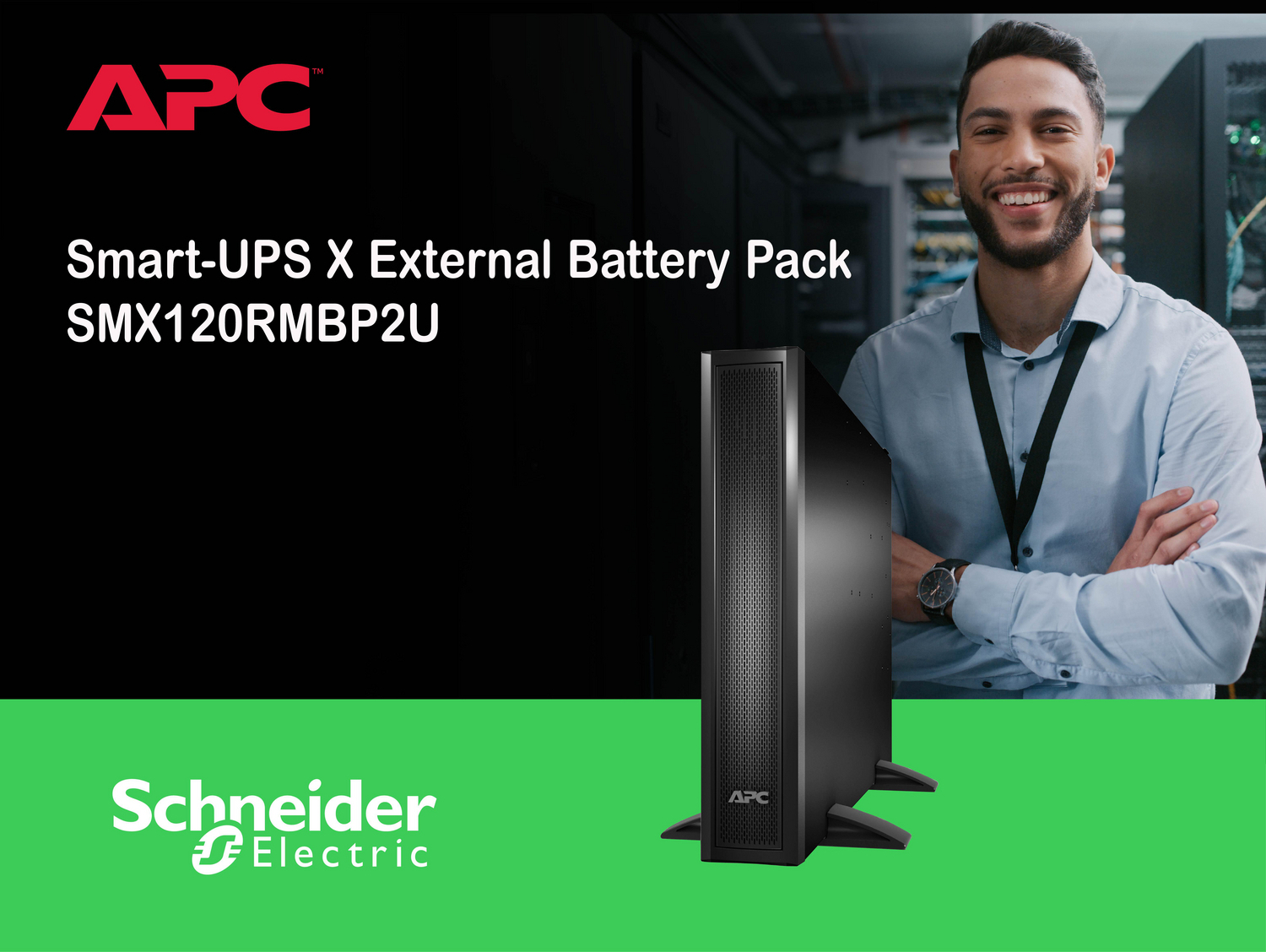 APC Smart-UPS X External Battery Pack, Rack/Tower 2U, 120Vdc, W/rail kit View 4