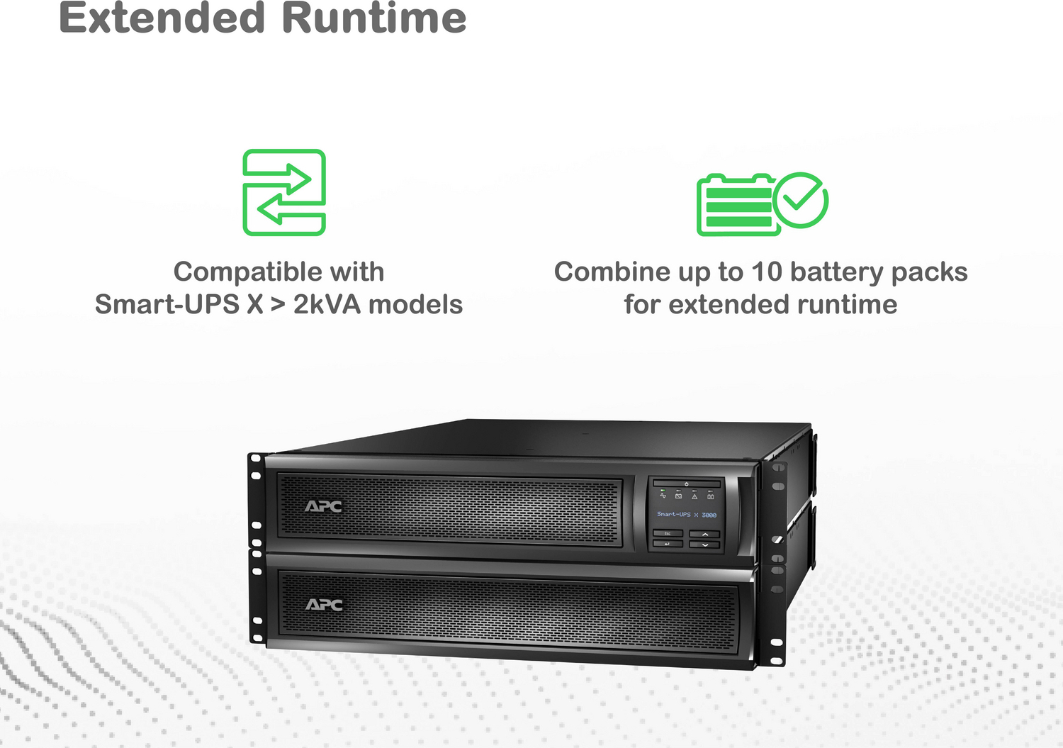 APC Smart-UPS X External Battery Pack, Rack/Tower 2U, 120Vdc, W/rail kit View 5
