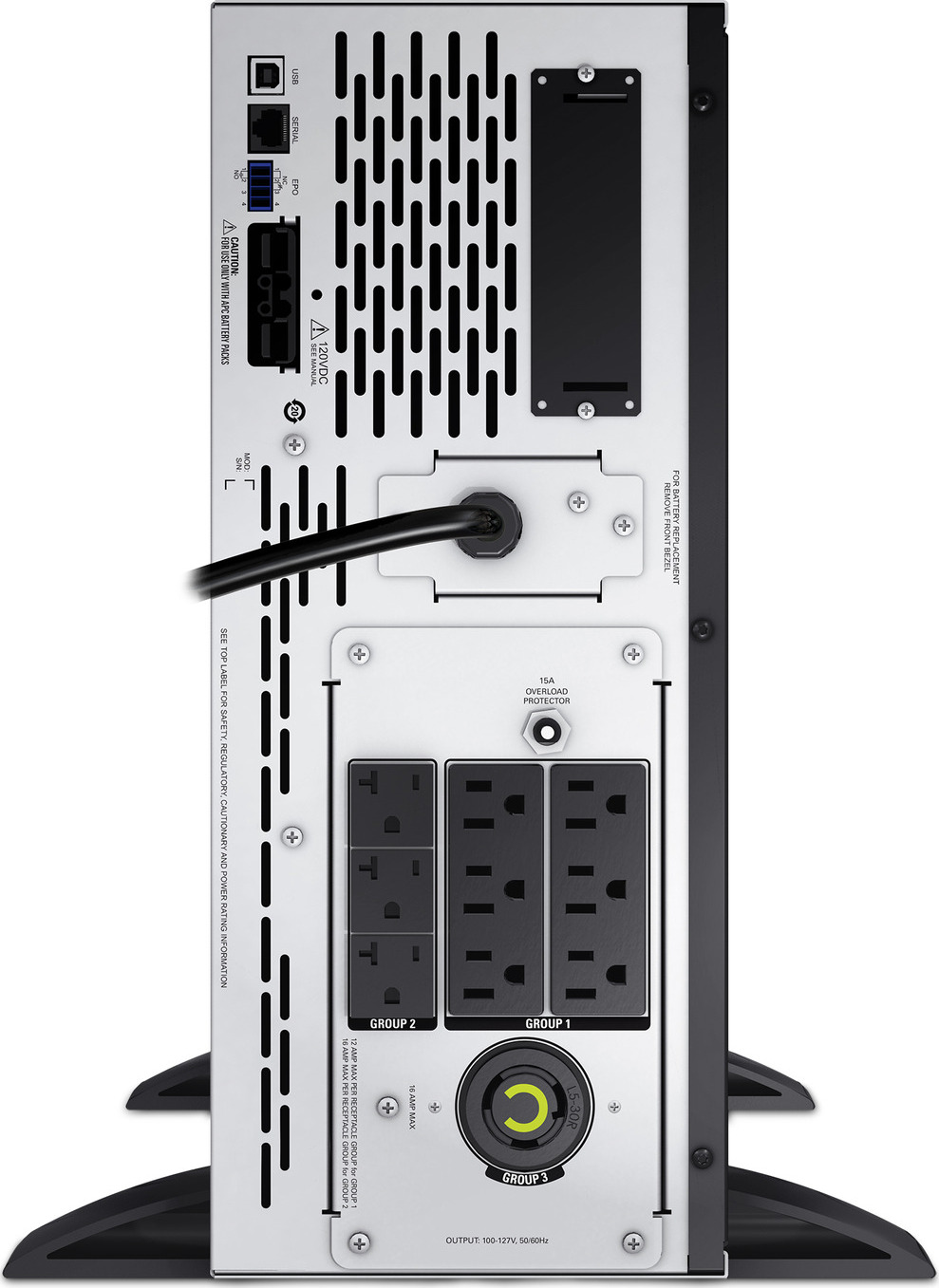 APC Smart-UPS X, Line Interactive, 2000VA, Rack/tower 4U, 100V-127V, 6x 5-15R+3x 5-20R+1x L5-20R NEMA, SmartSlot, Extended runtime, Short depth [TAA] View 7