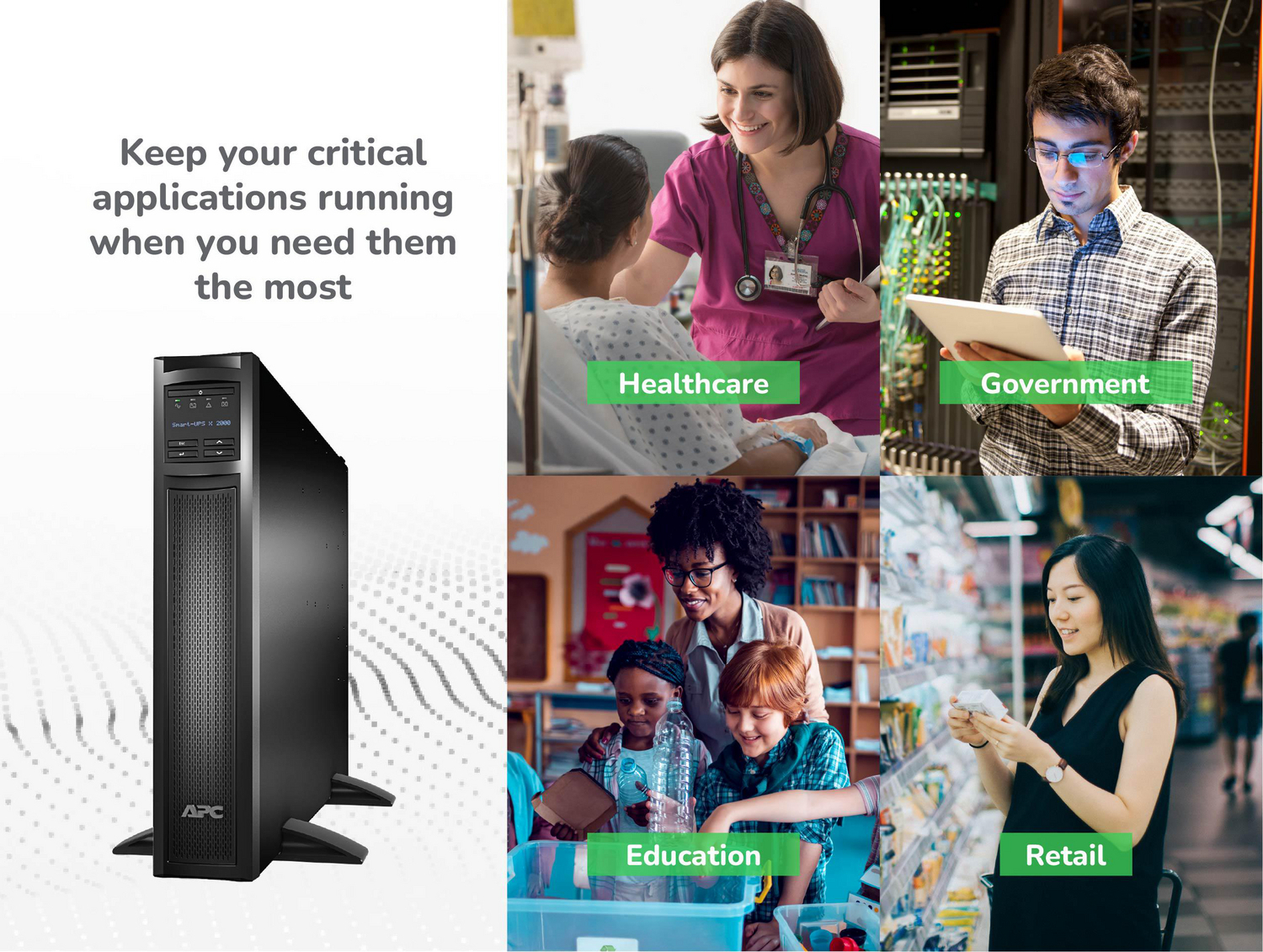 APC Smart-UPS X, Line Interactive, 2000VA, Rack/tower convertible 2U, 100V-127V, 3x 5-15R+3x 5-20R+1x L5-20R NEMA, NMC, Extended runtime View 13