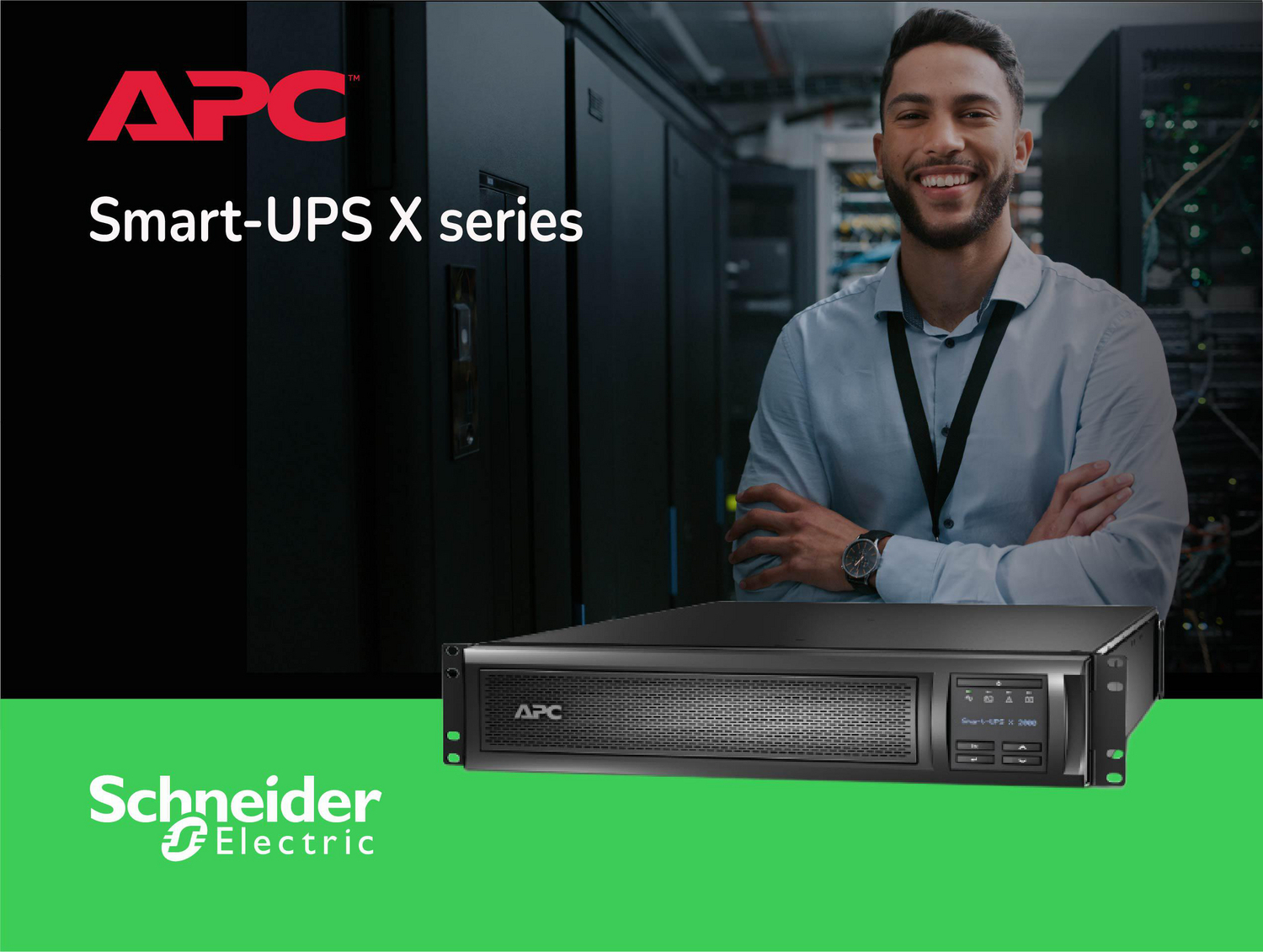 APC Smart-UPS X, Line Interactive, 2000VA, Rack/tower convertible 2U, 100V-127V, 3x 5-15R+3x 5-20R+1x L5-20R NEMA, NMC, Extended runtime View 5