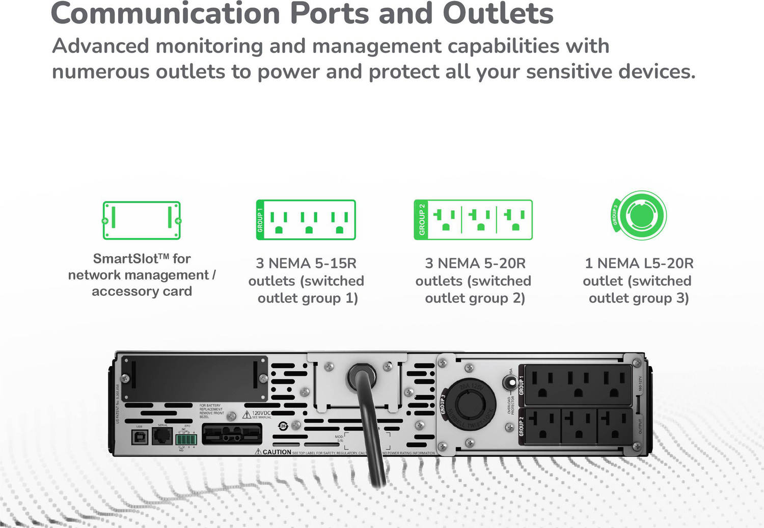 APC Smart-UPS X, Line Interactive, 2000VA, Rack/tower convertible 2U, 100V-127V, 3x 5-15R+3x 5-20R+1x L5-20R NEMA, SmartSlot, Extended runtime View 13